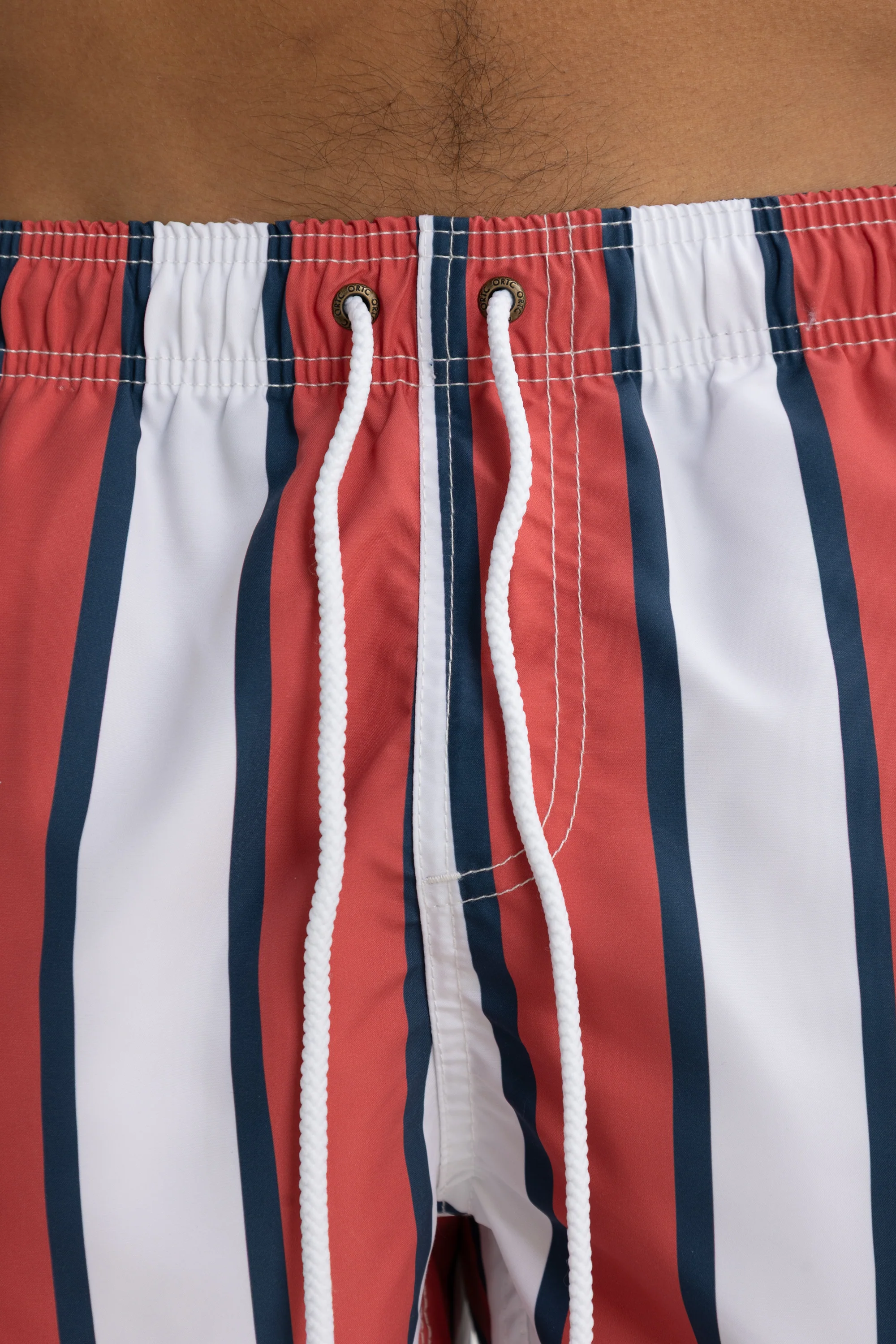 Hamelin Stripe Swim Shorts Red - Image 4