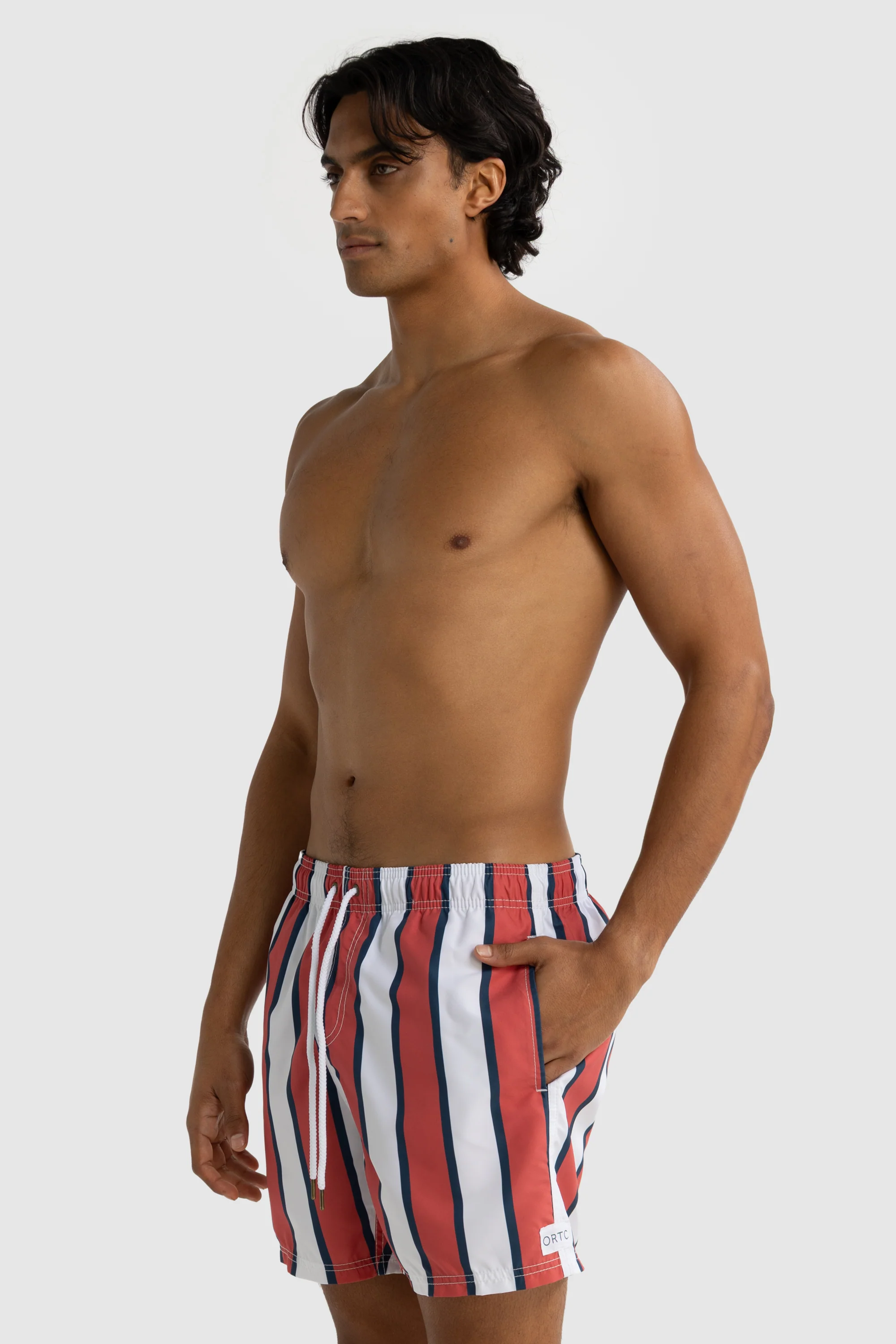 Hamelin Stripe Swim Shorts Red - Image 5