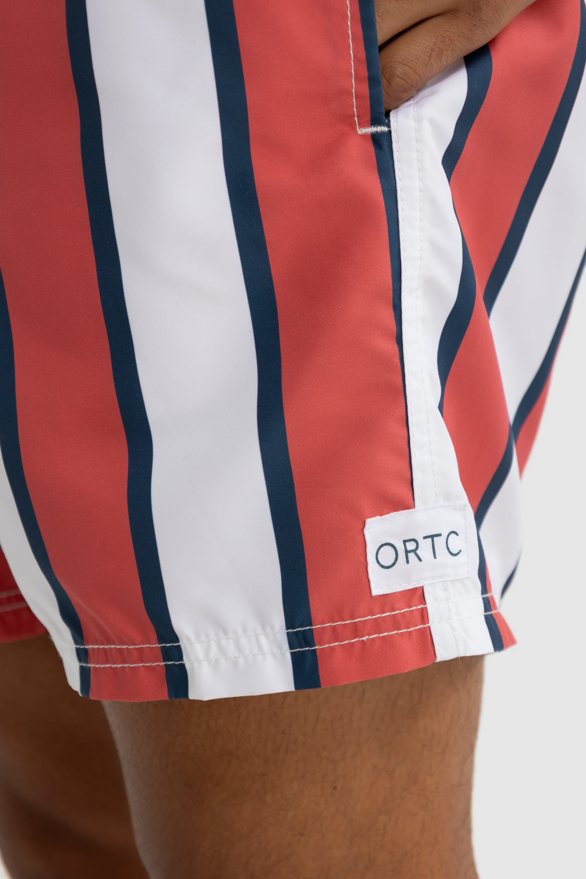 Hamelin Stripe Swim Shorts Red - Image 6