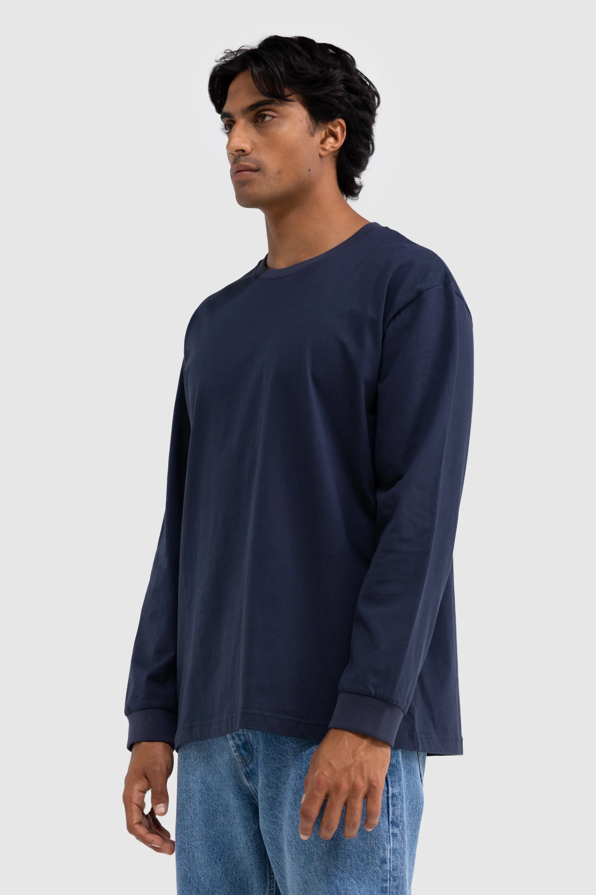 Henderson Long Sleeve T Shirt Navy - Image 2