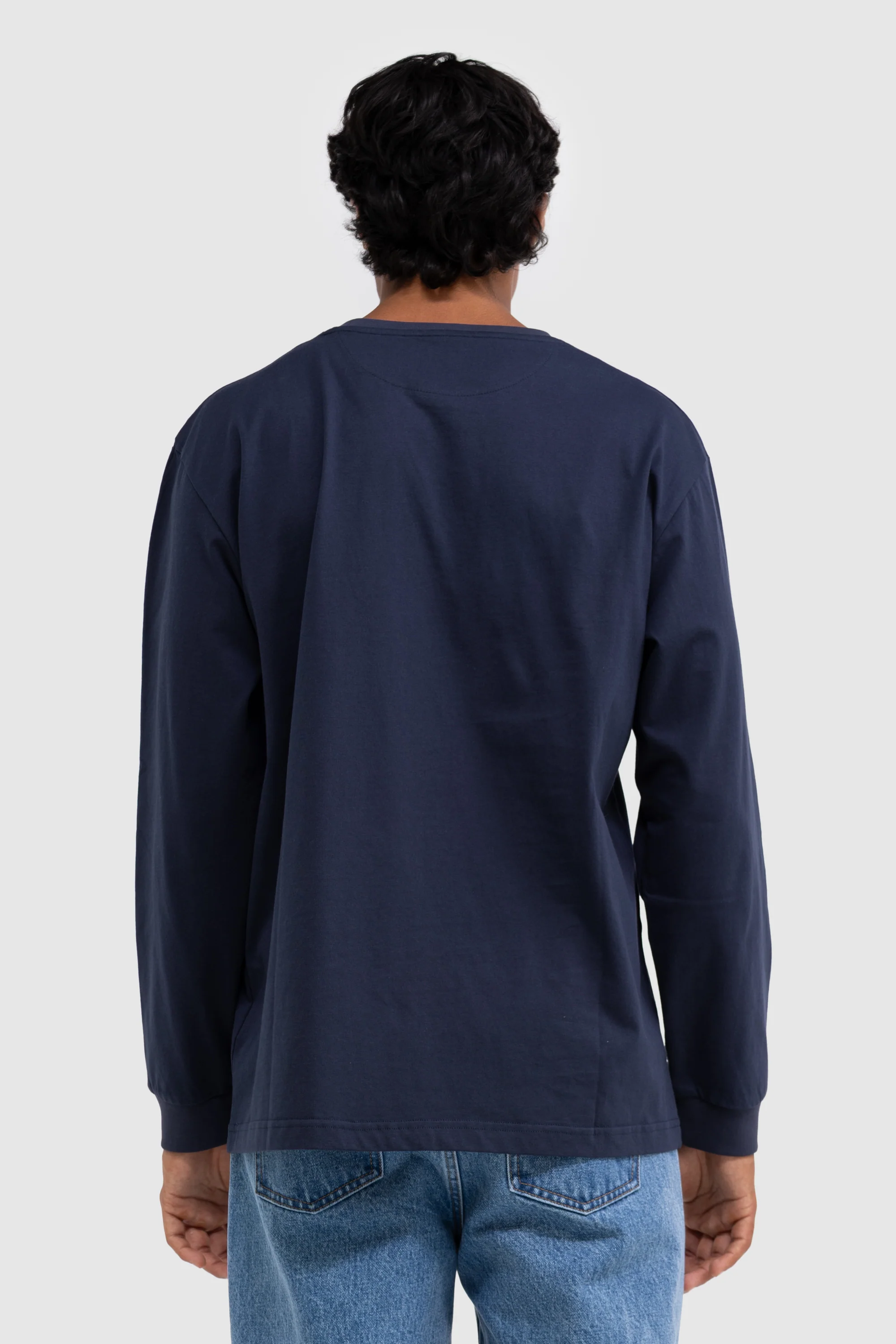 Henderson Long Sleeve T Shirt Navy - Image 4