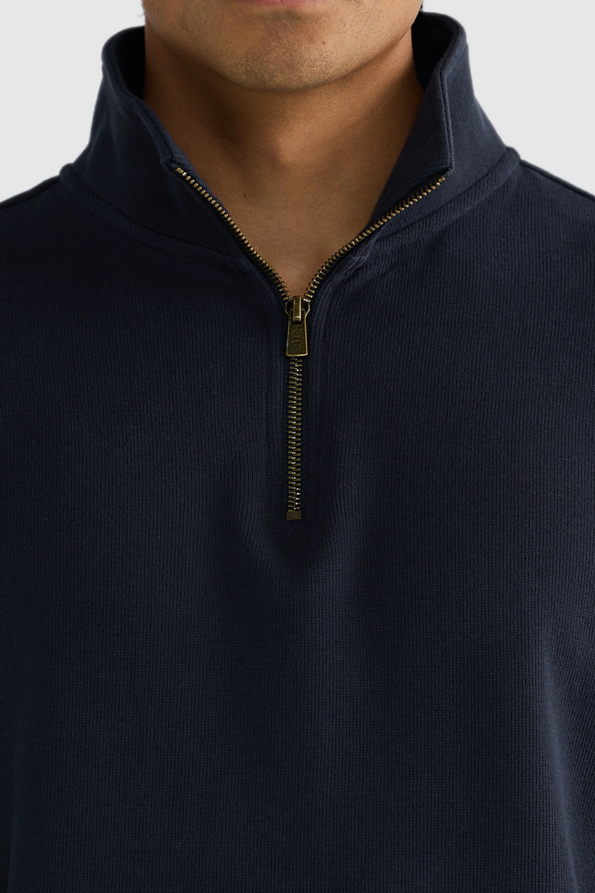 Kellock Ribbed Quarter Zip Navy - Image 2