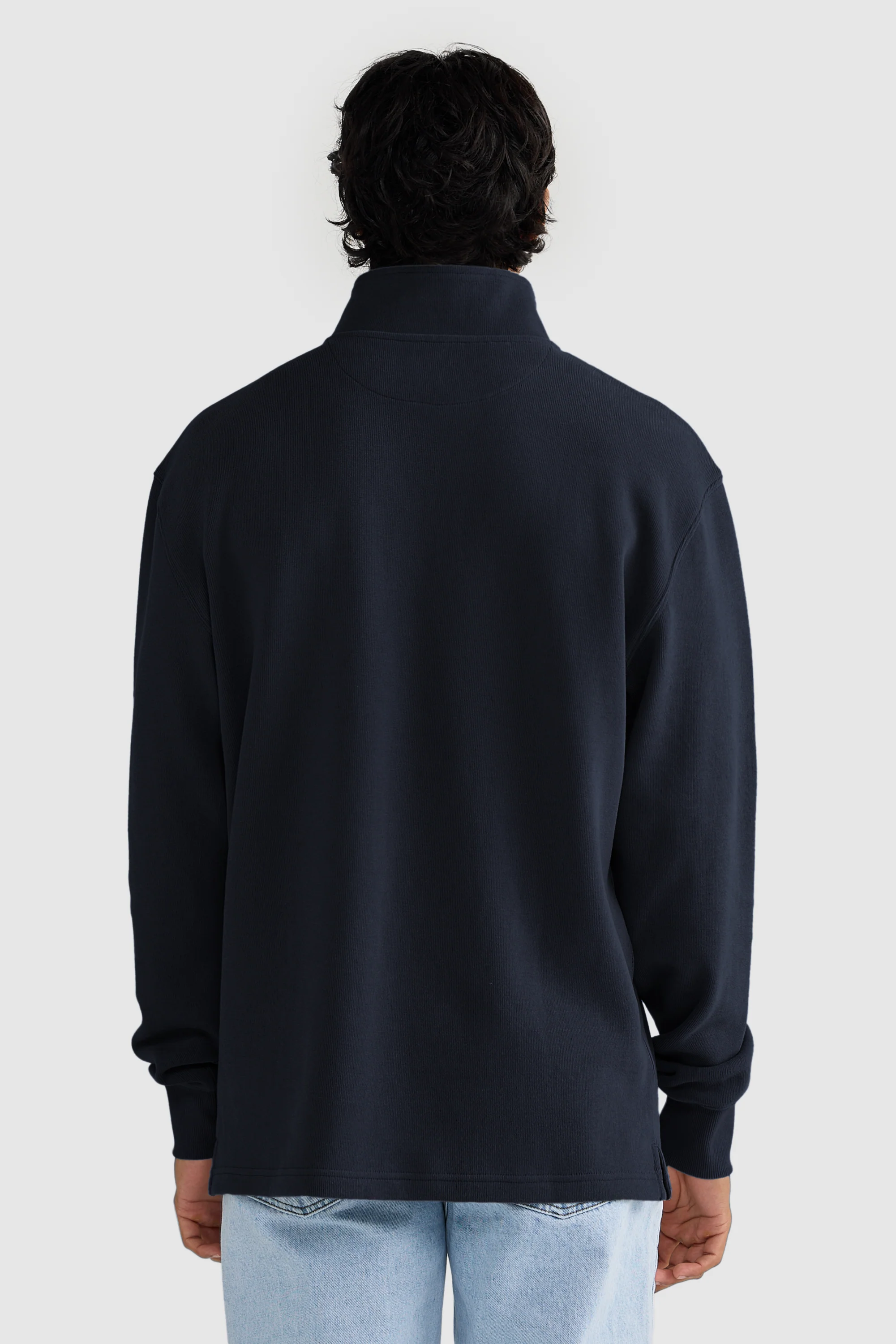 Kellock Ribbed Quarter Zip Navy - Image 4