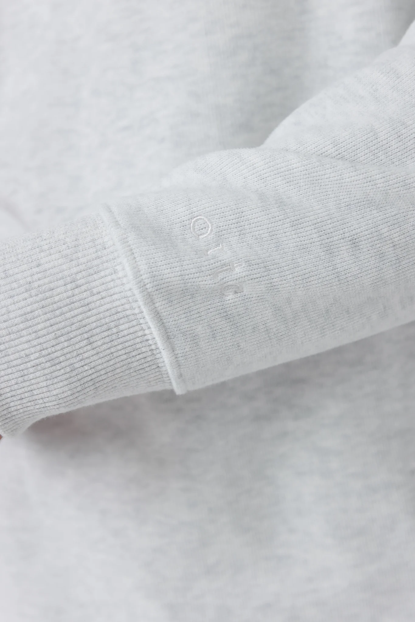 Kellock Ribbed Quarter Zip White Marle - Image 6