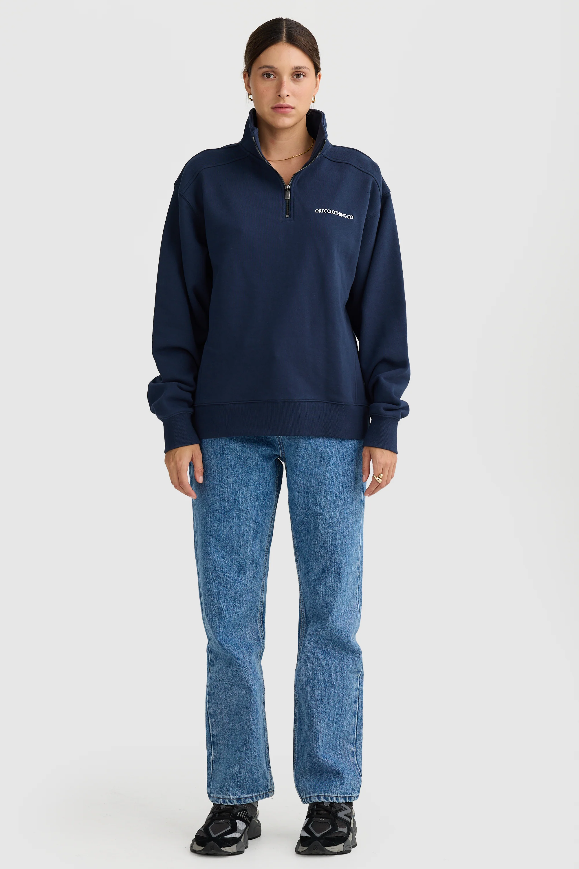 Lena Quarter Zip Navy - Image 6