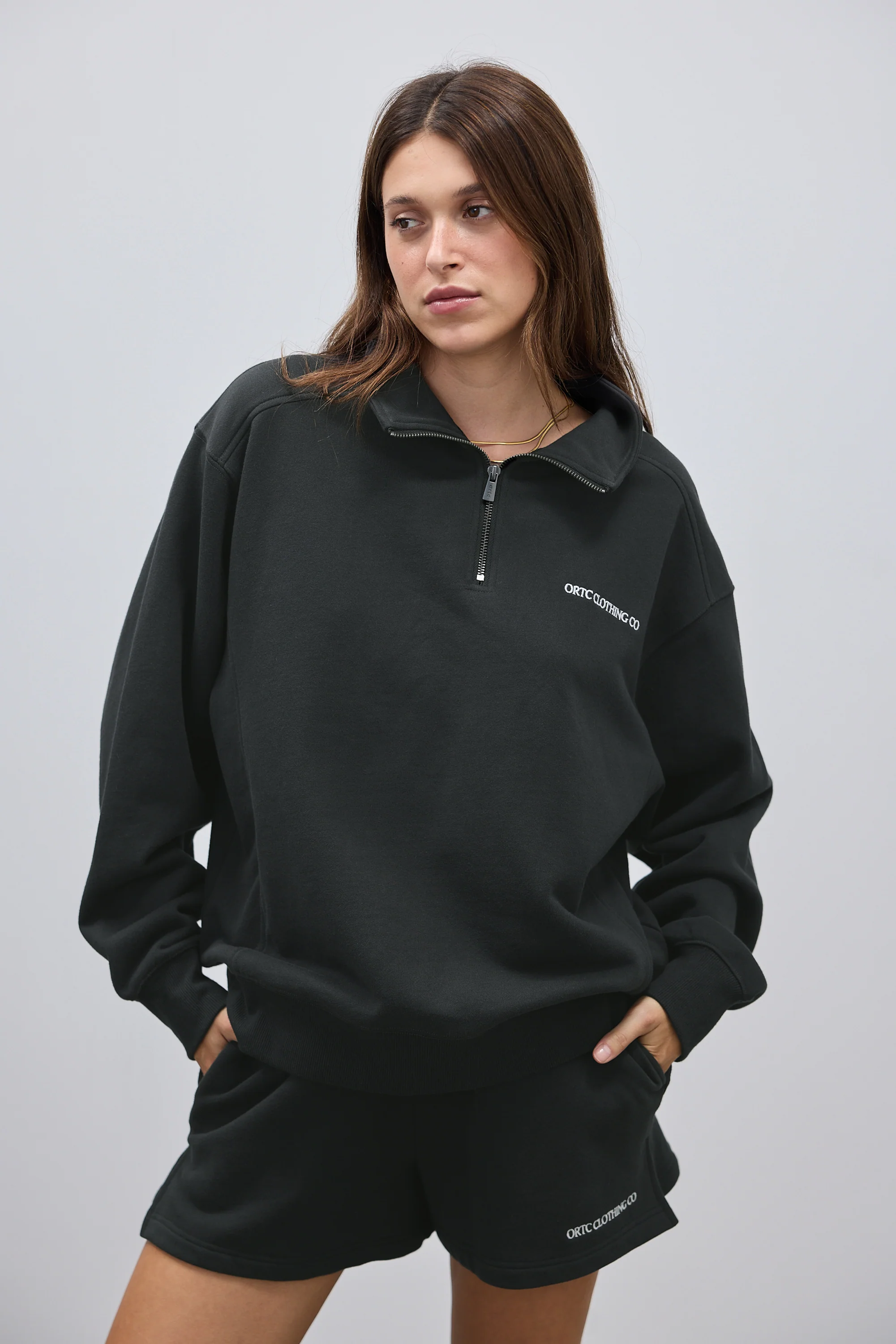 Lena Quarter Zip Washed Black - Image 2