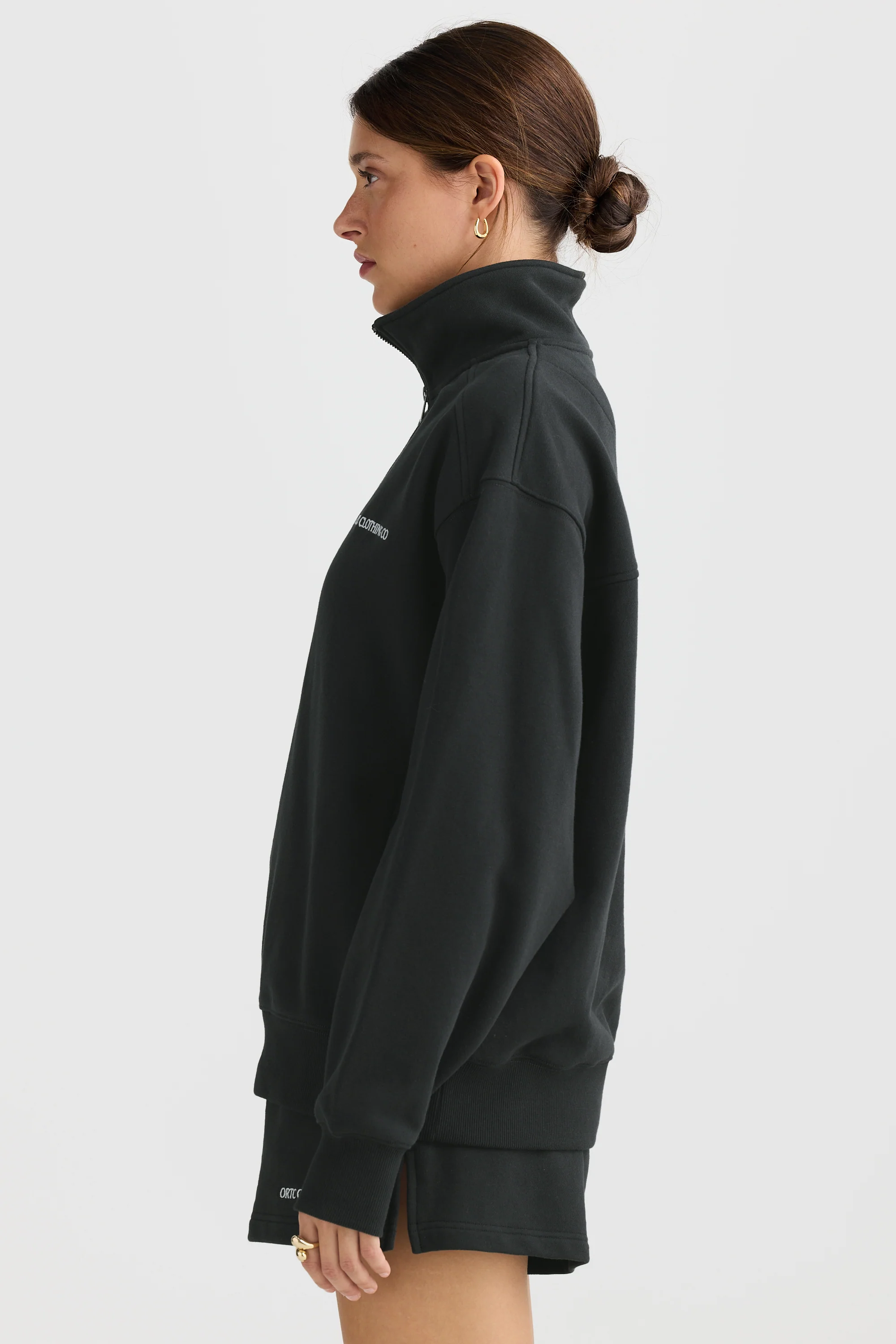 Lena Quarter Zip Washed Black - Image 3