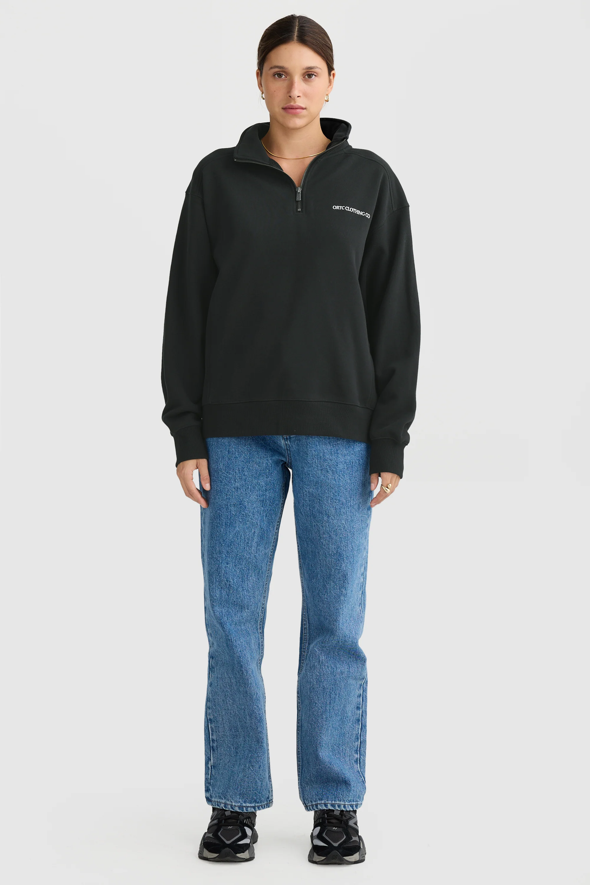 Lena Quarter Zip Washed Black - Image 7