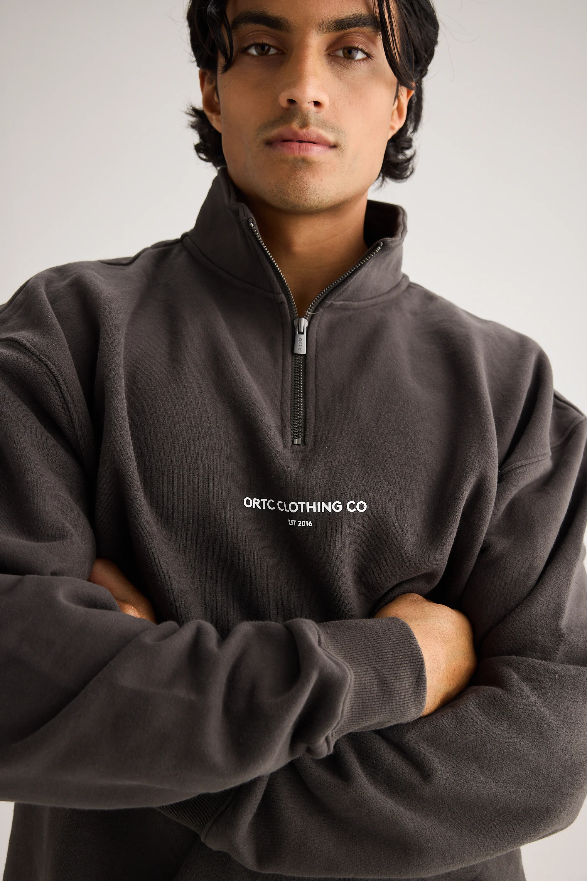 Logo Quarter Zip Charcoal - Image 2