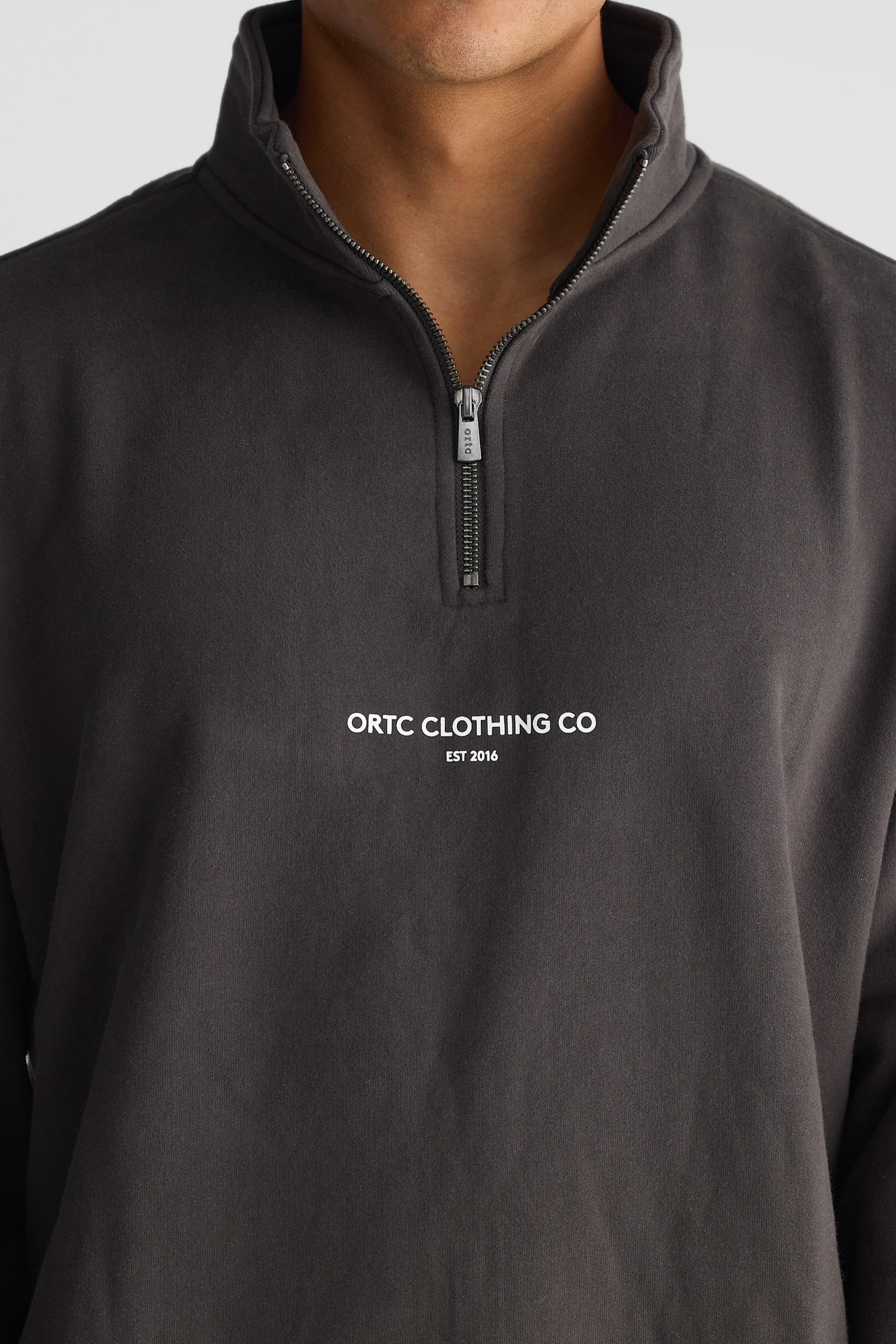 Logo Quarter Zip Charcoal - Image 3