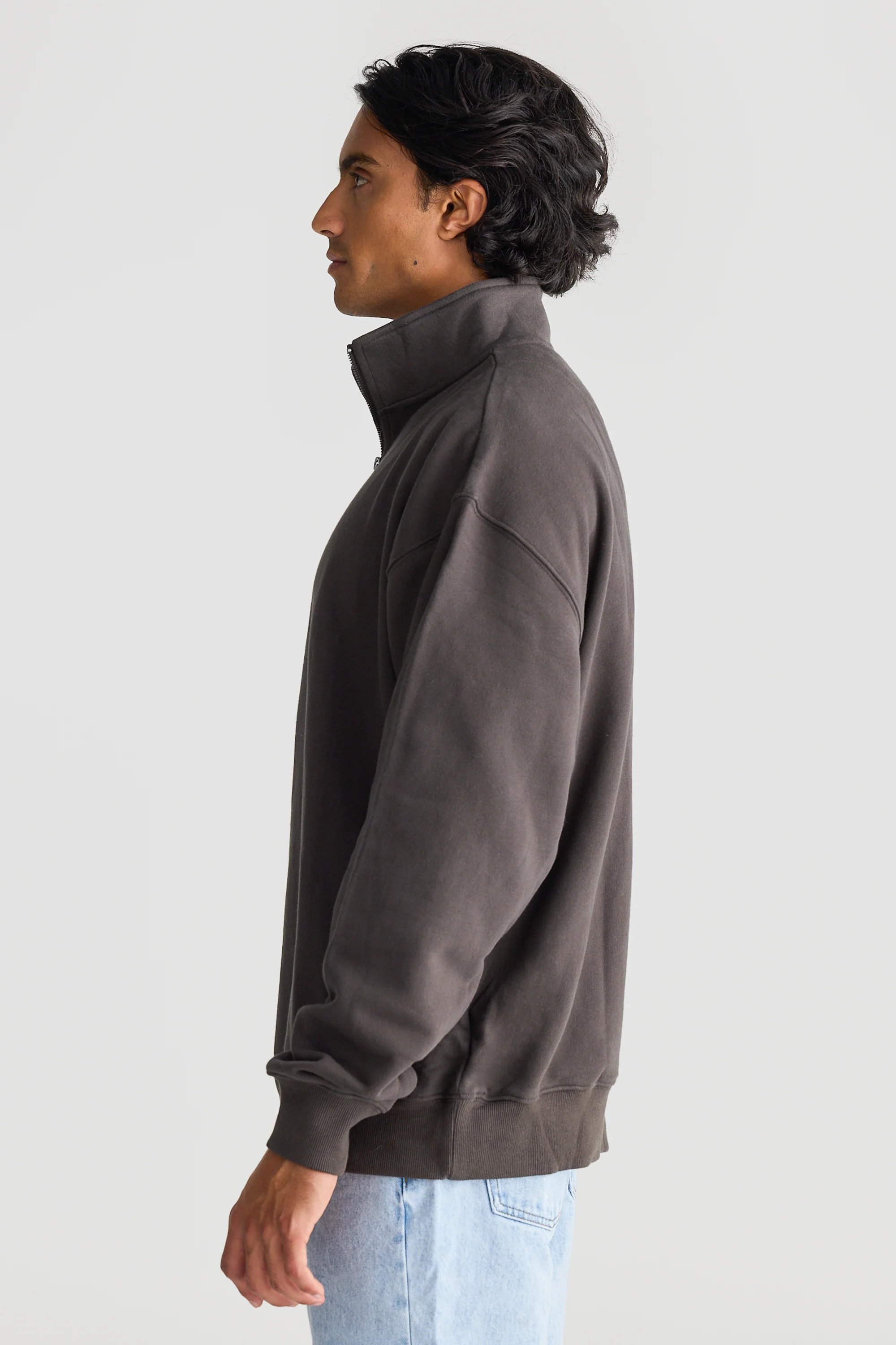 Logo Quarter Zip Charcoal - Image 4