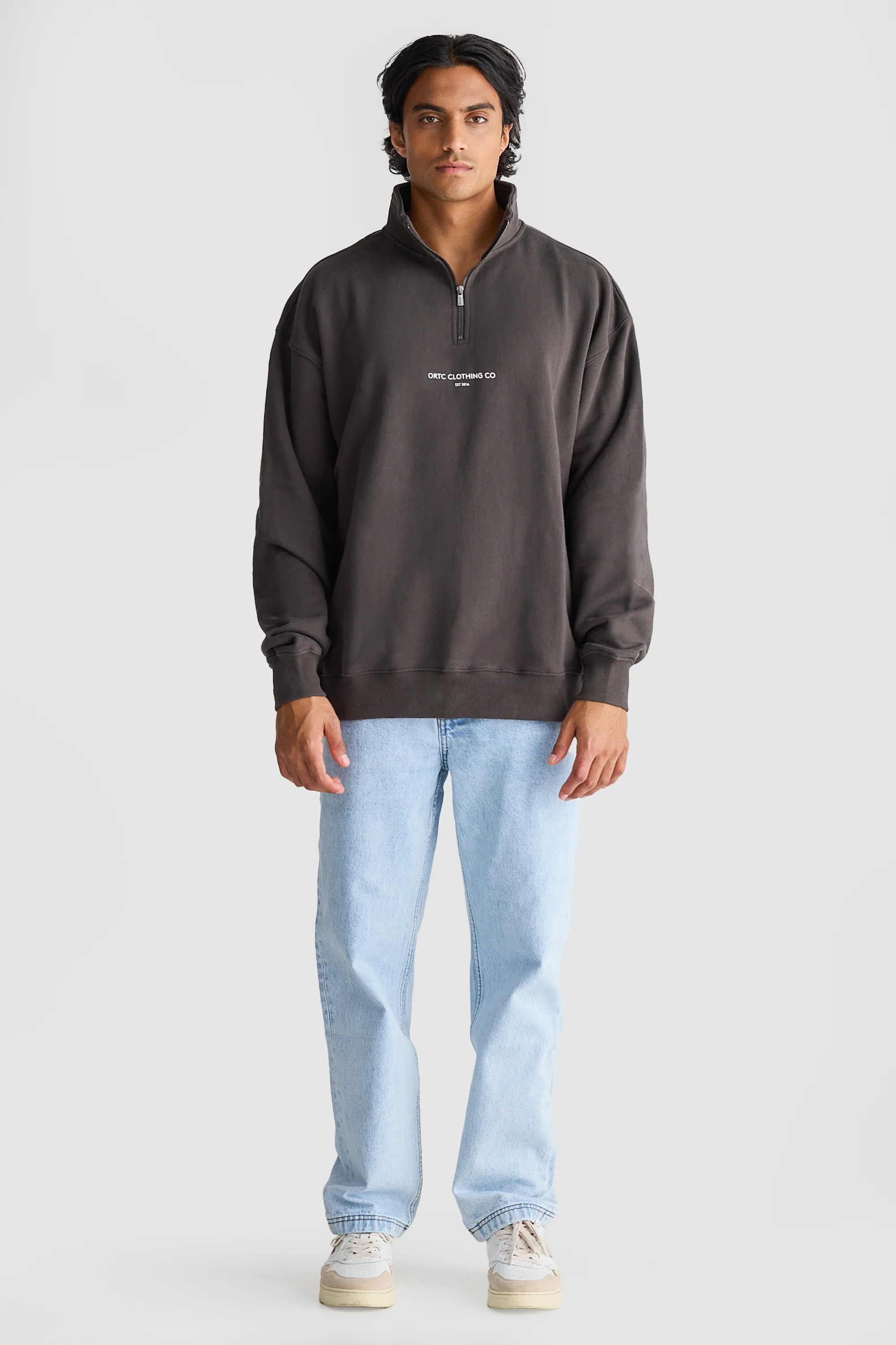 Logo Quarter Zip Charcoal - Image 6