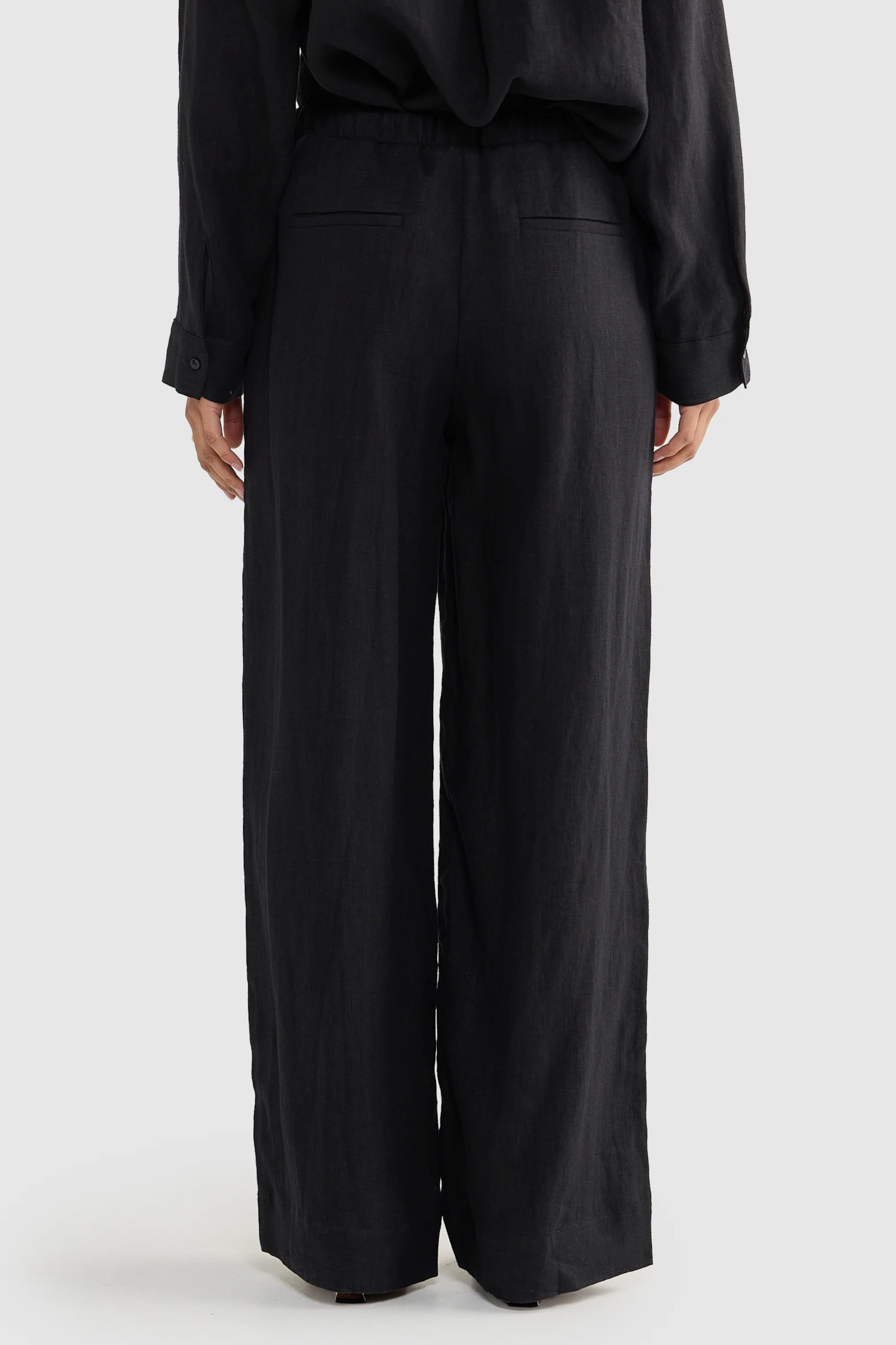 Luna Linen Pants Black - Image 4