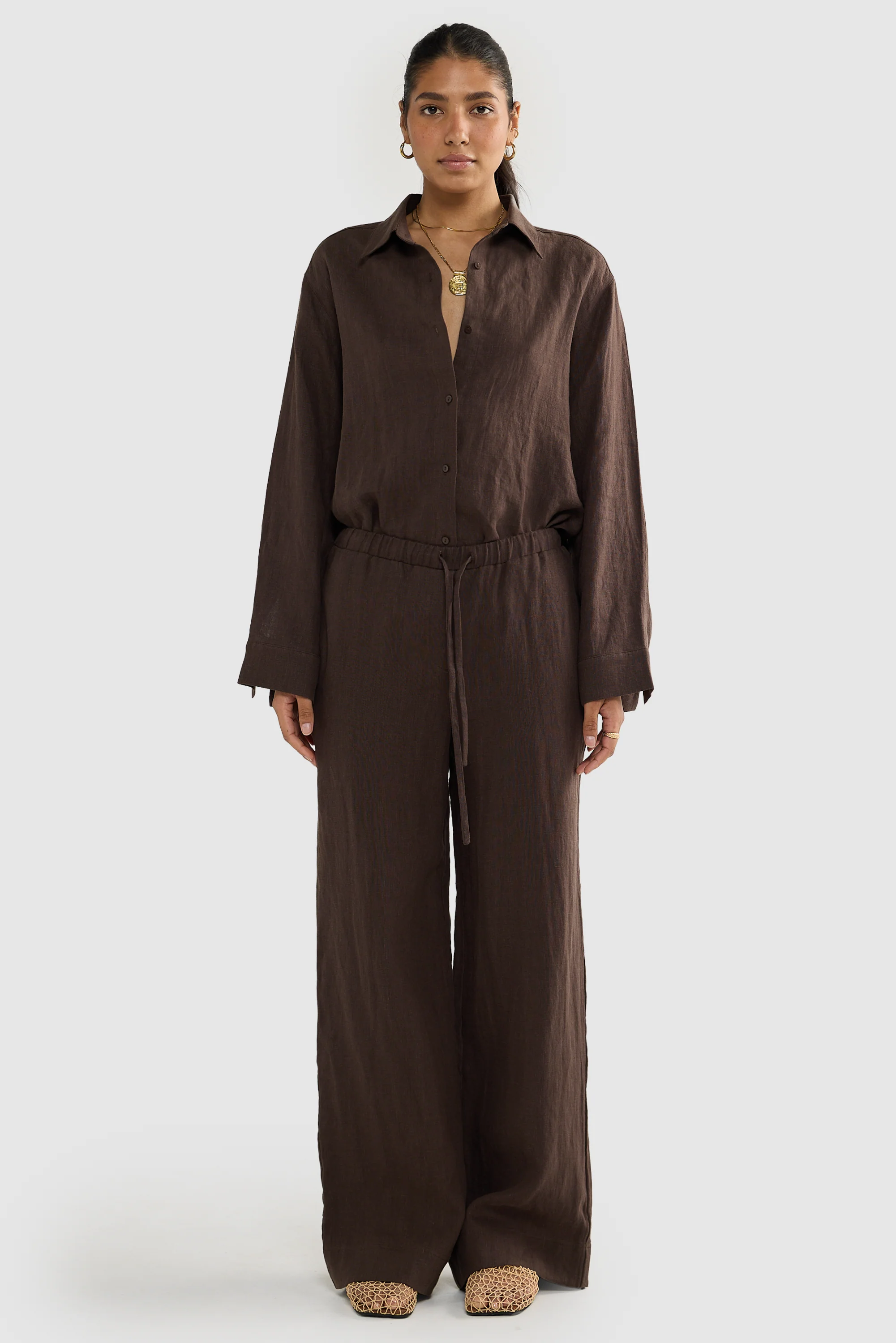Luna Linen Pants Carob