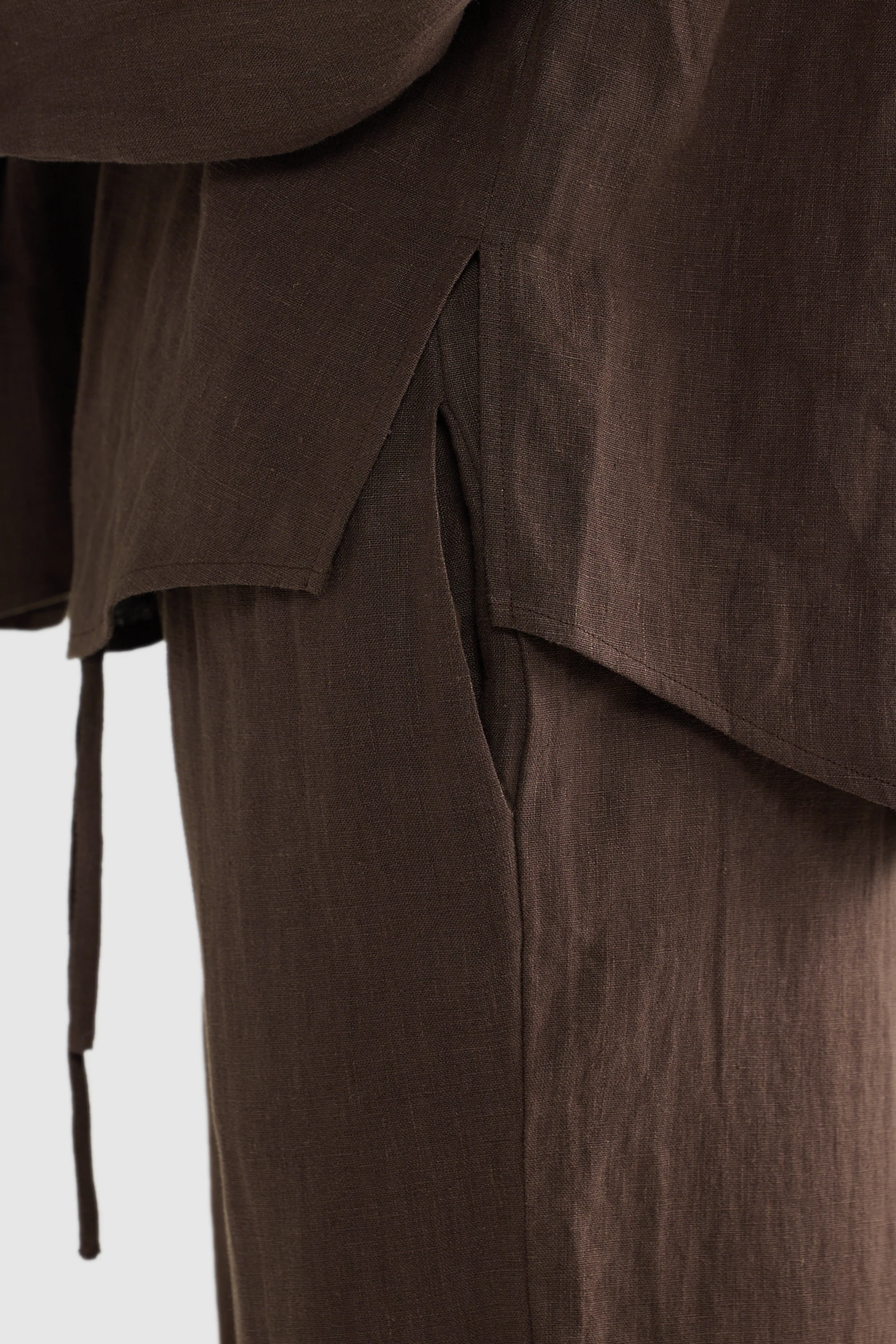 Luna Linen Pants Carob - Image 3