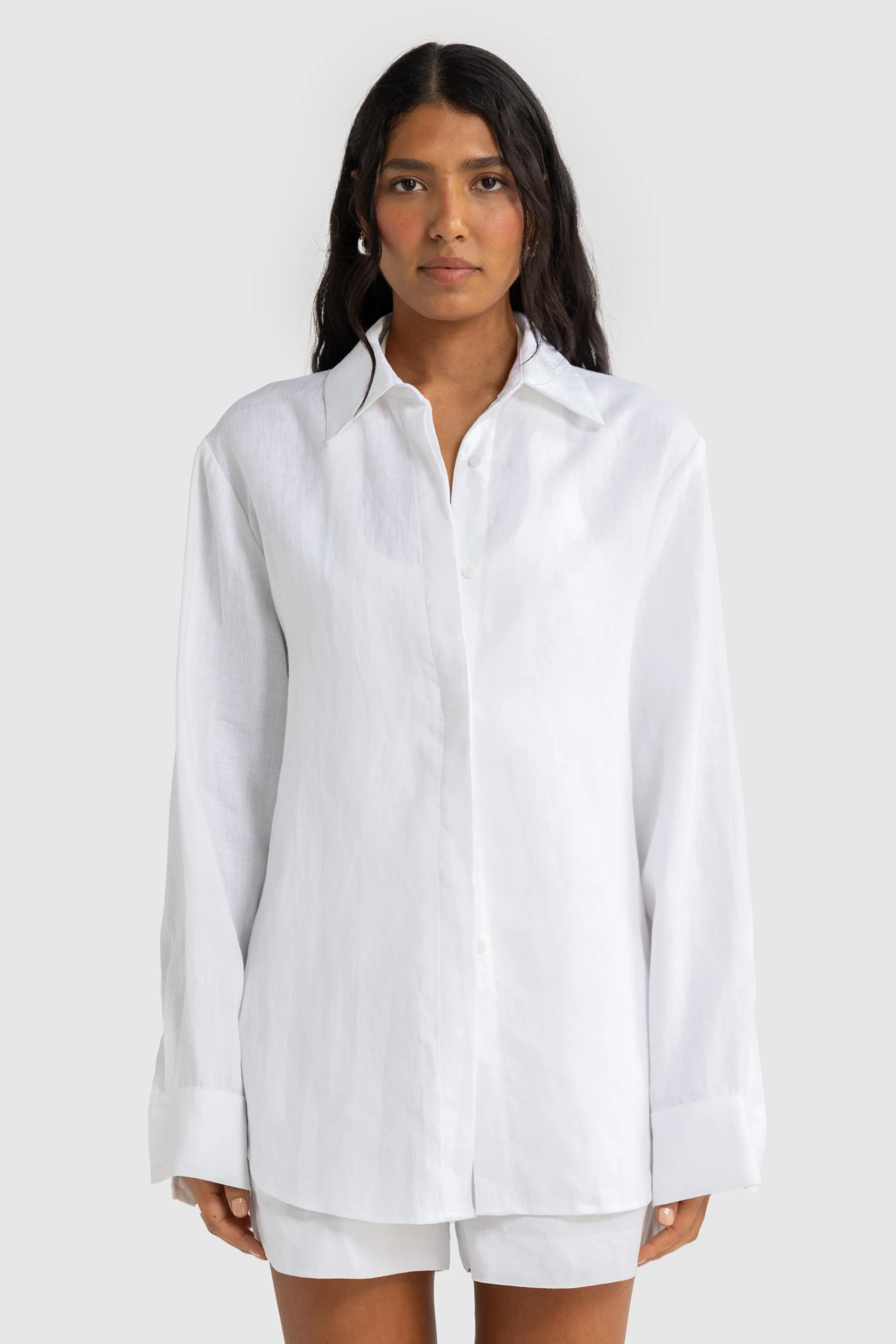 Luna Linen Shirt White