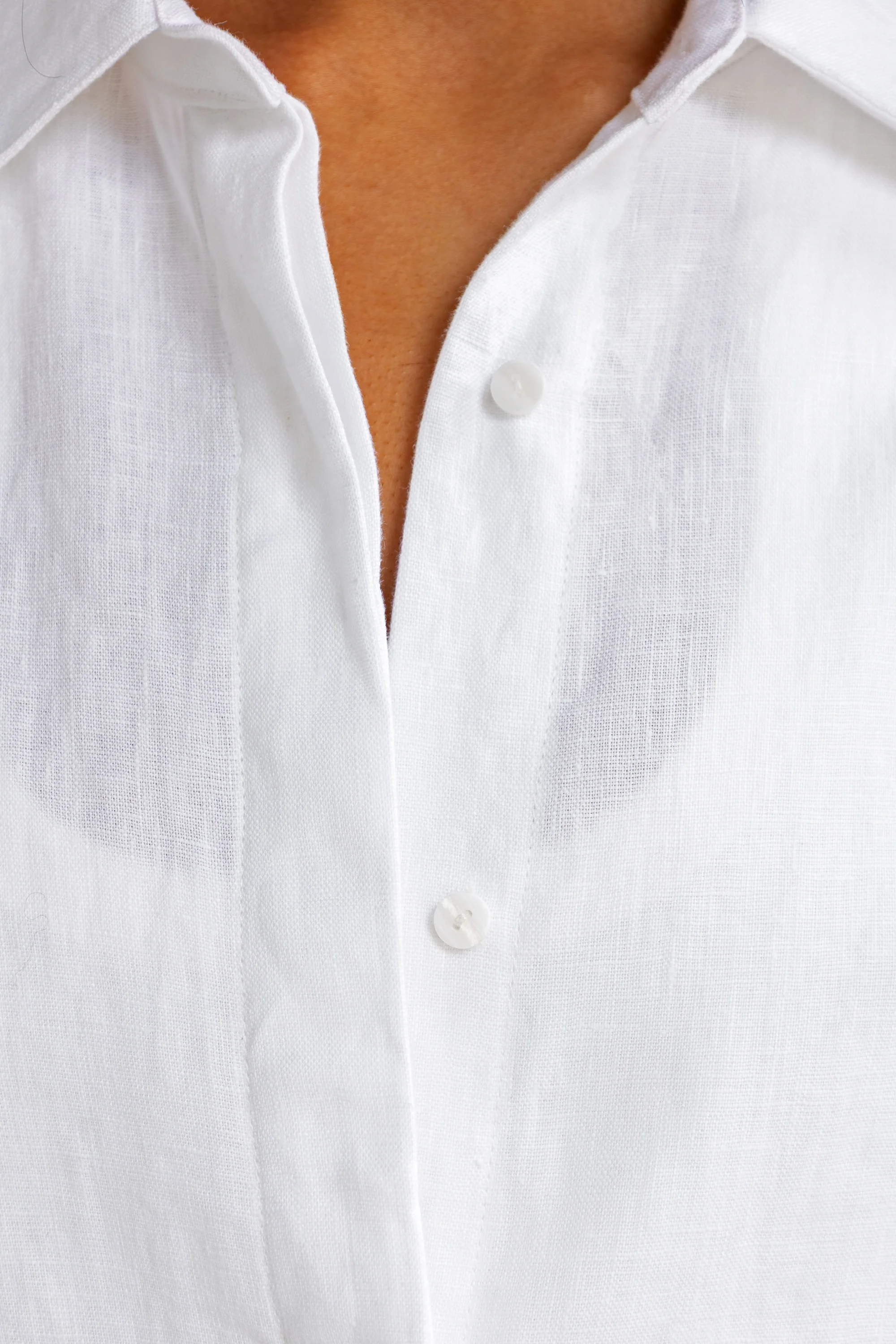 Luna Linen Shirt White - Image 6