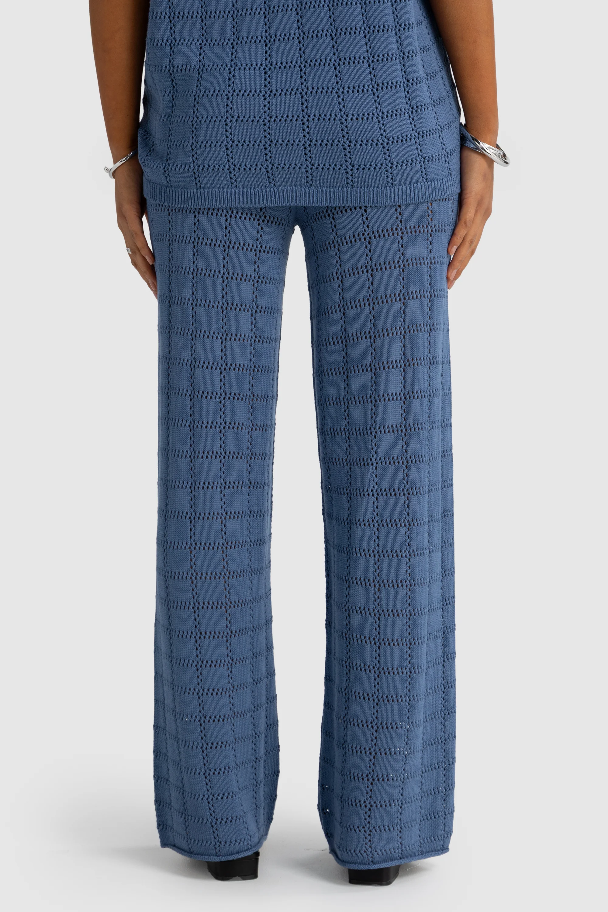 Melia Geo Knit Pants Harbour Blue - Image 5