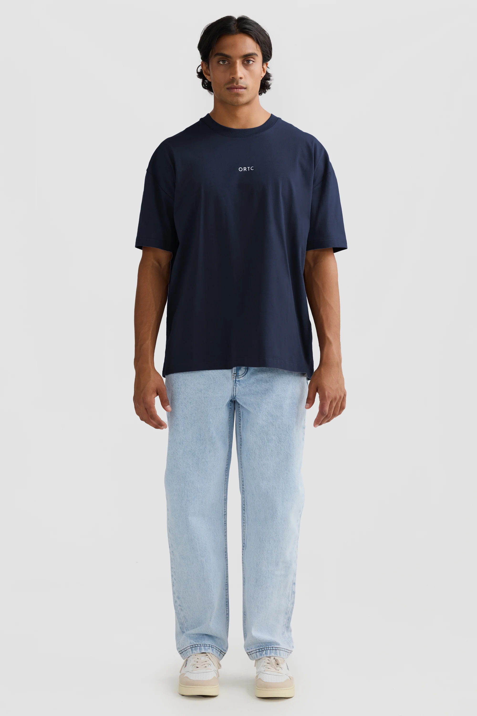 Oli Box Fit Logo T Shirt Navy - Image 5