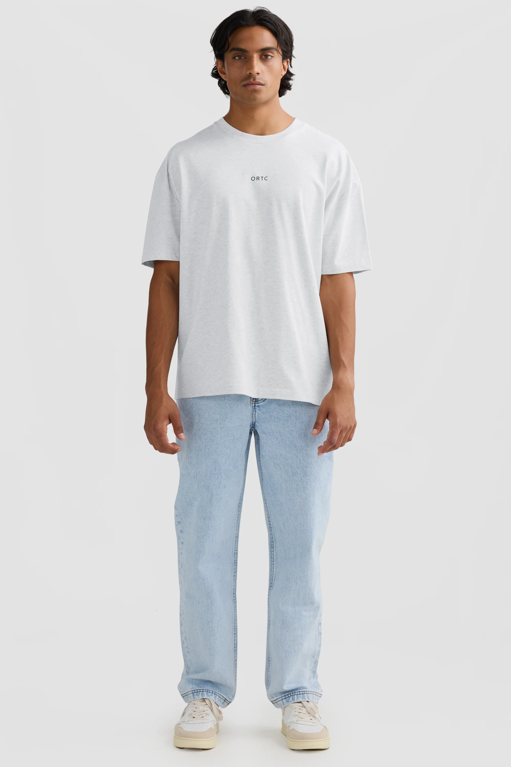 Oli Box Fit Logo T Shirt White Marle - Image 5