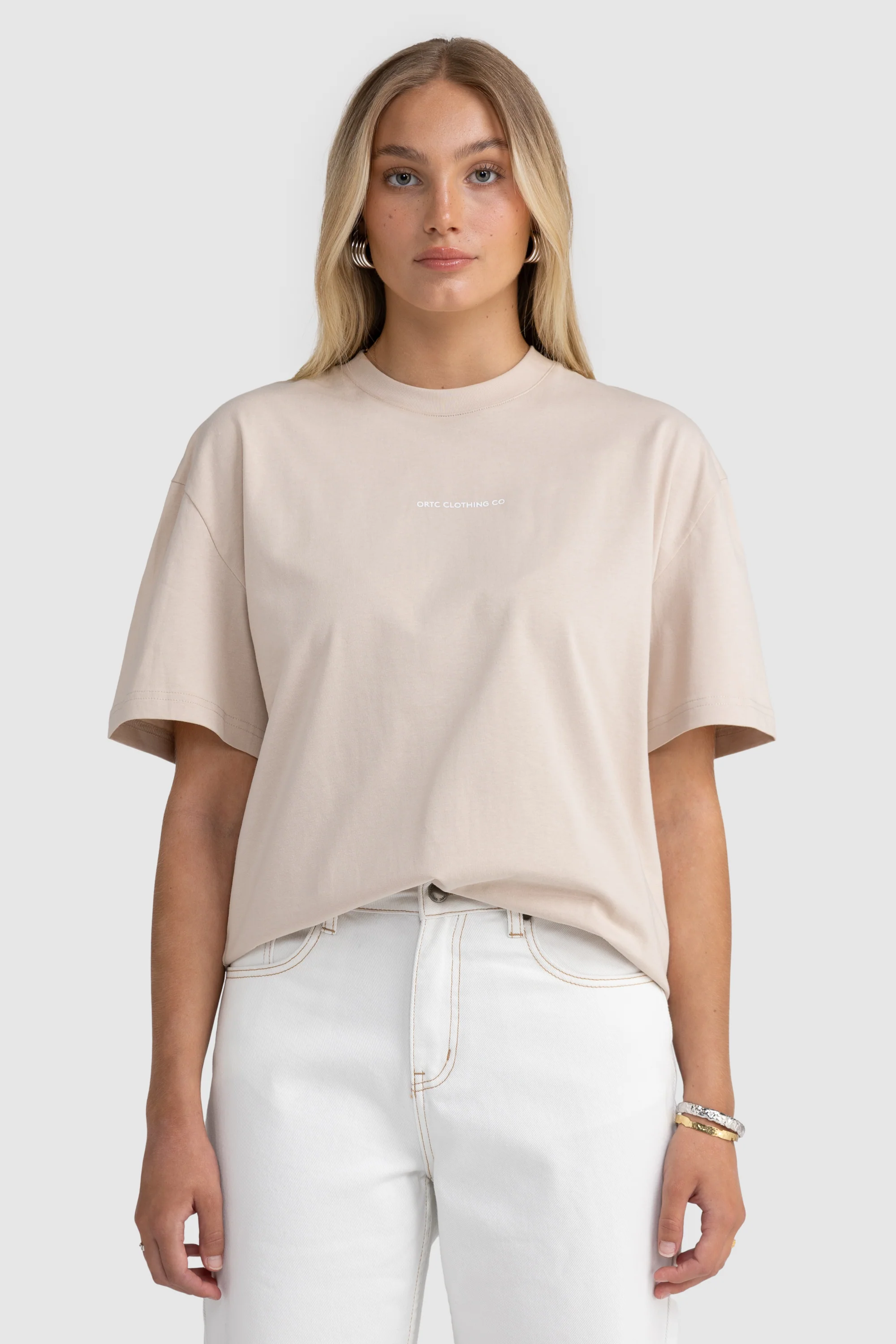 Oversized Logo T Shirt Bone