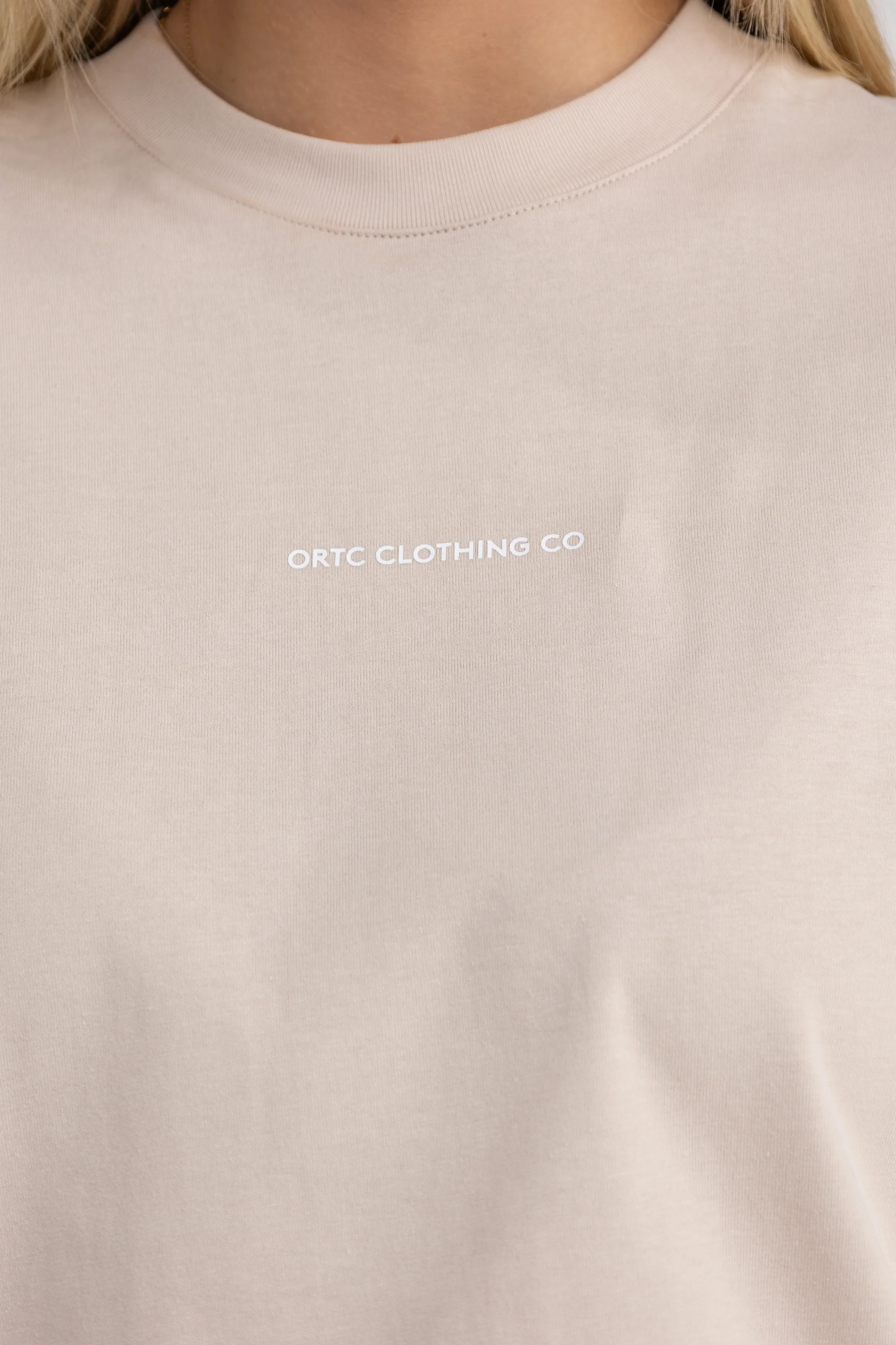 Oversized Logo T Shirt Bone - Image 2