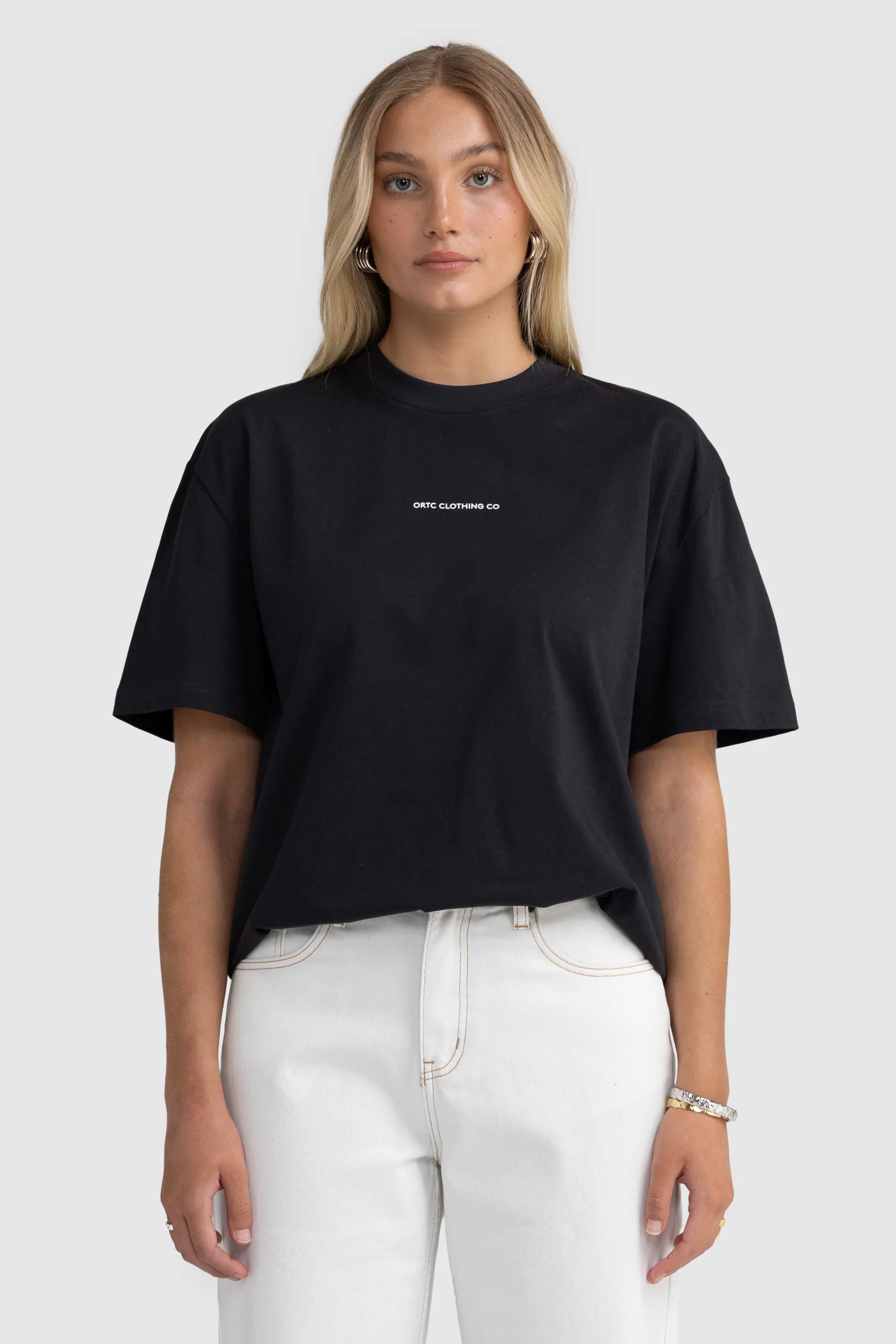 Oversized Logo T Shirt Washed Black