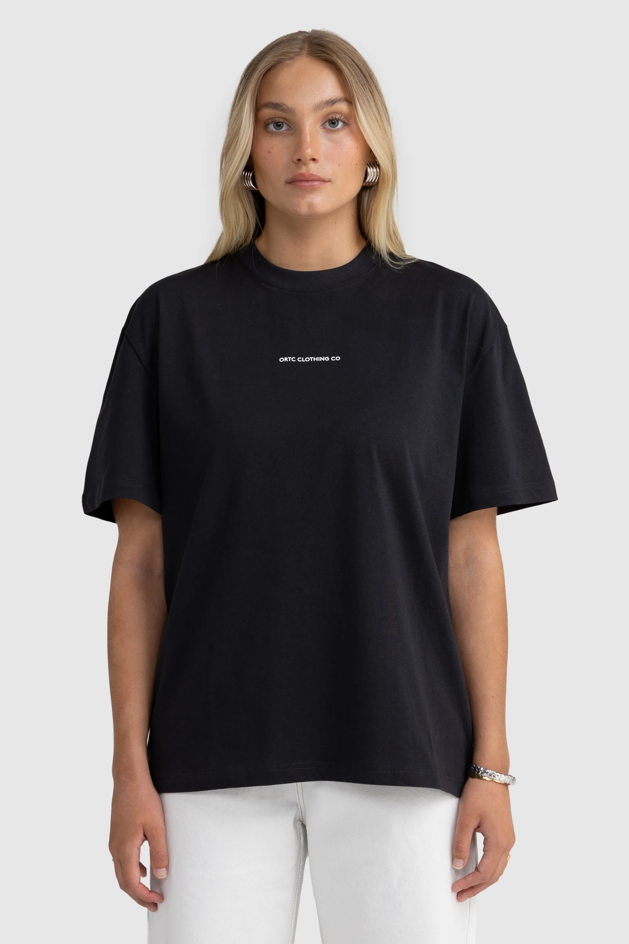 Oversized Logo T Shirt Washed Black - Image 3
