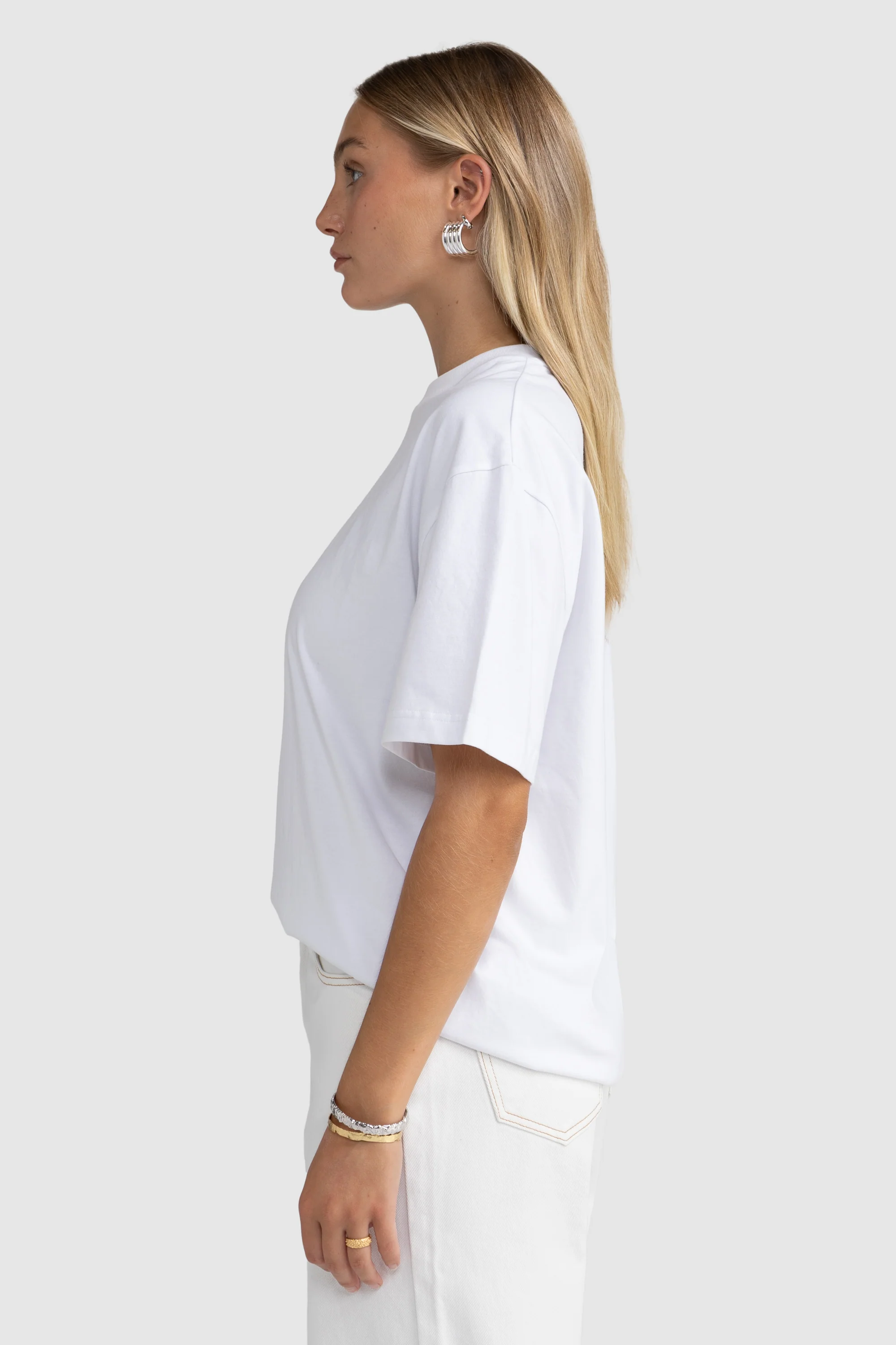 Oversized Logo T Shirt White - Image 3