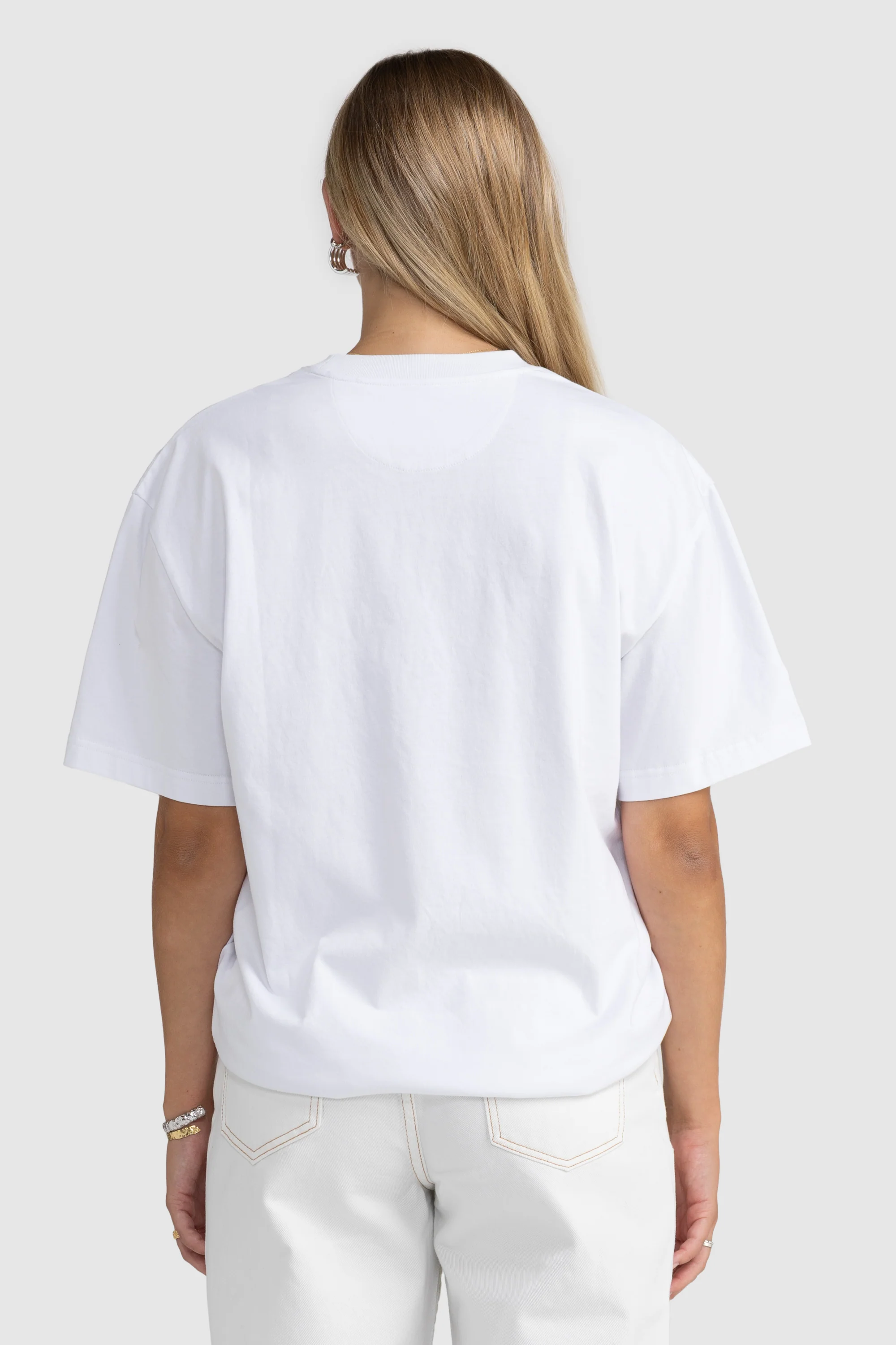 Oversized Logo T Shirt White - Image 4