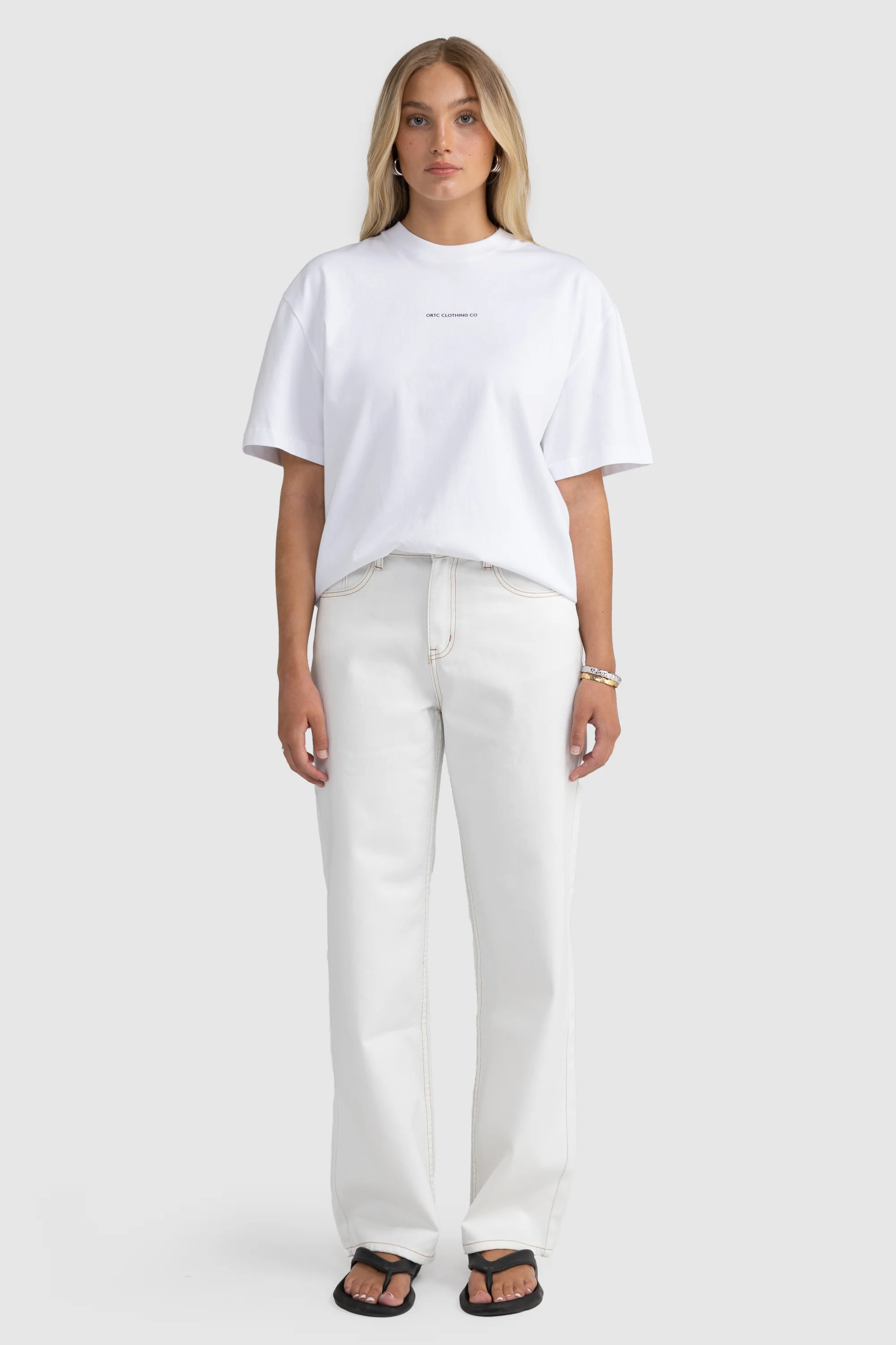 Oversized Logo T Shirt White - Image 5