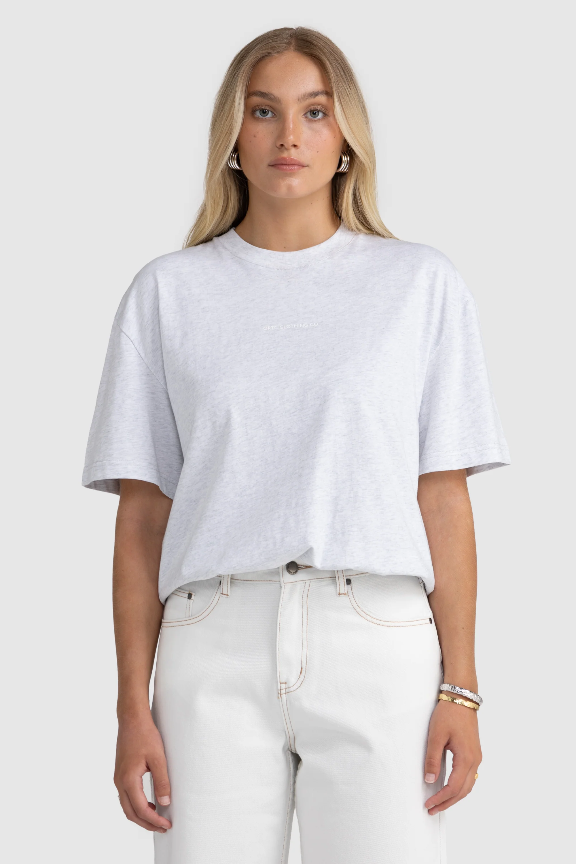 Oversized Logo T Shirt White Marle
