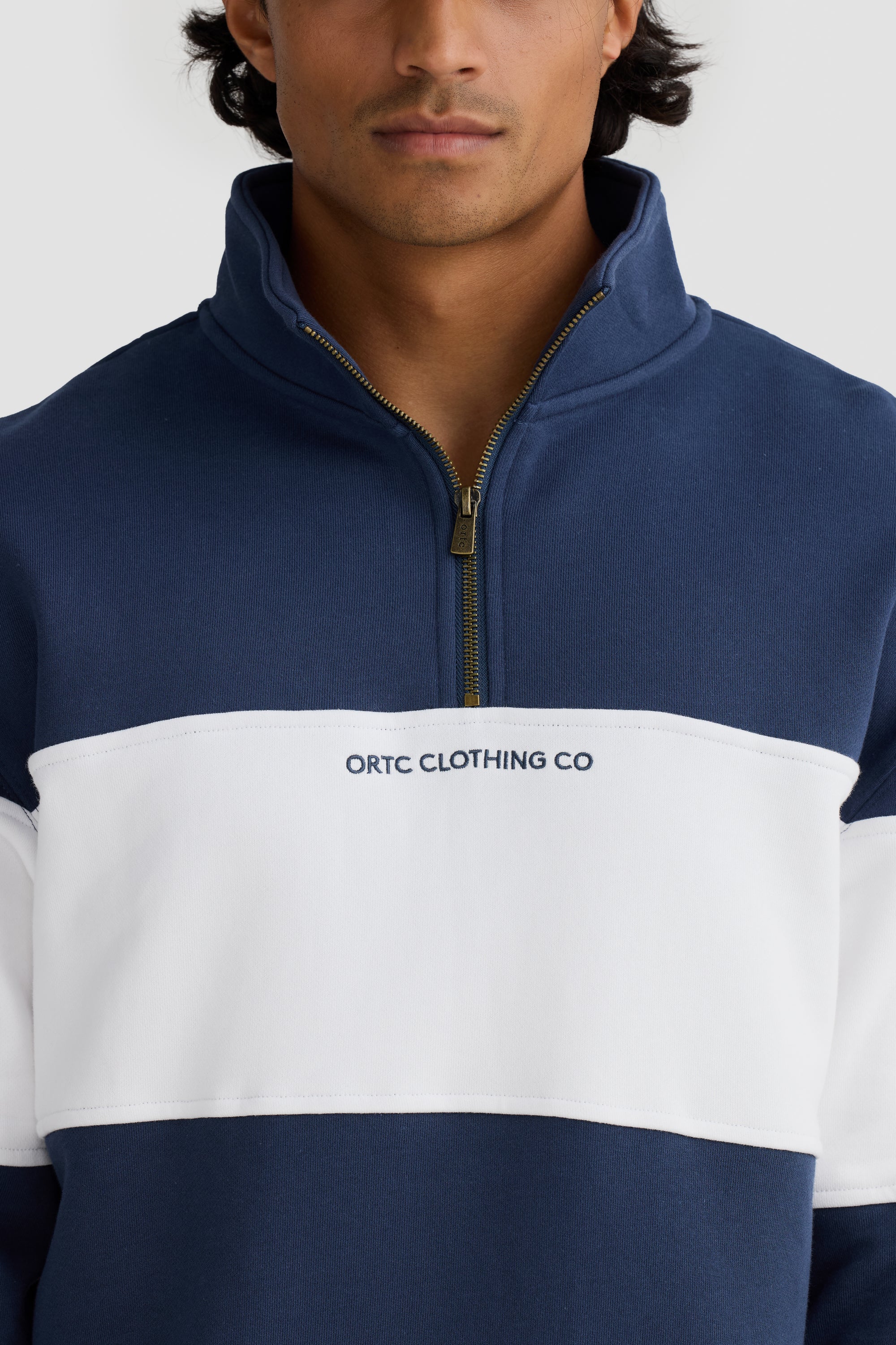 Panel Quarter Zip Navy - Image 2