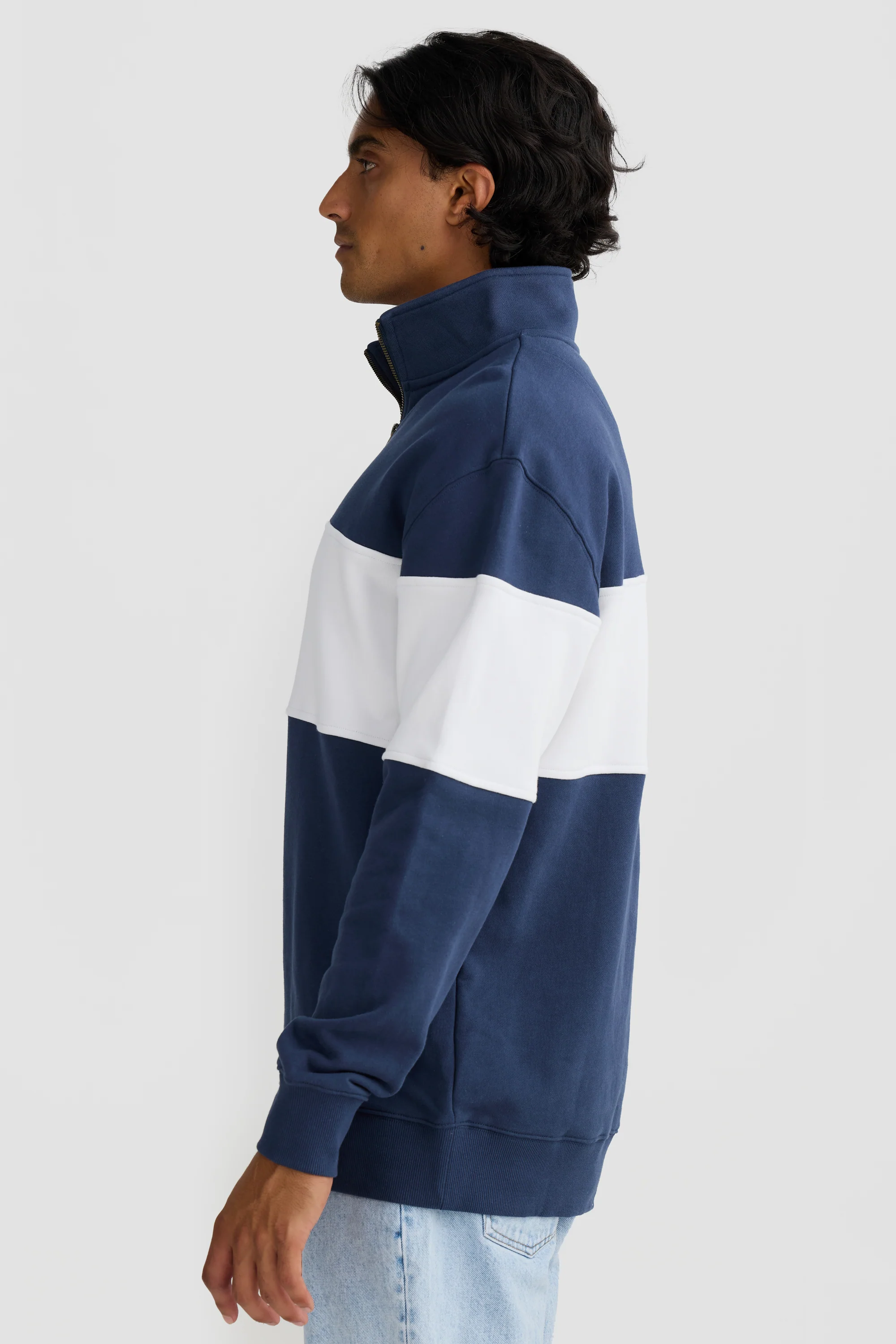 Panel Quarter Zip Navy - Image 3