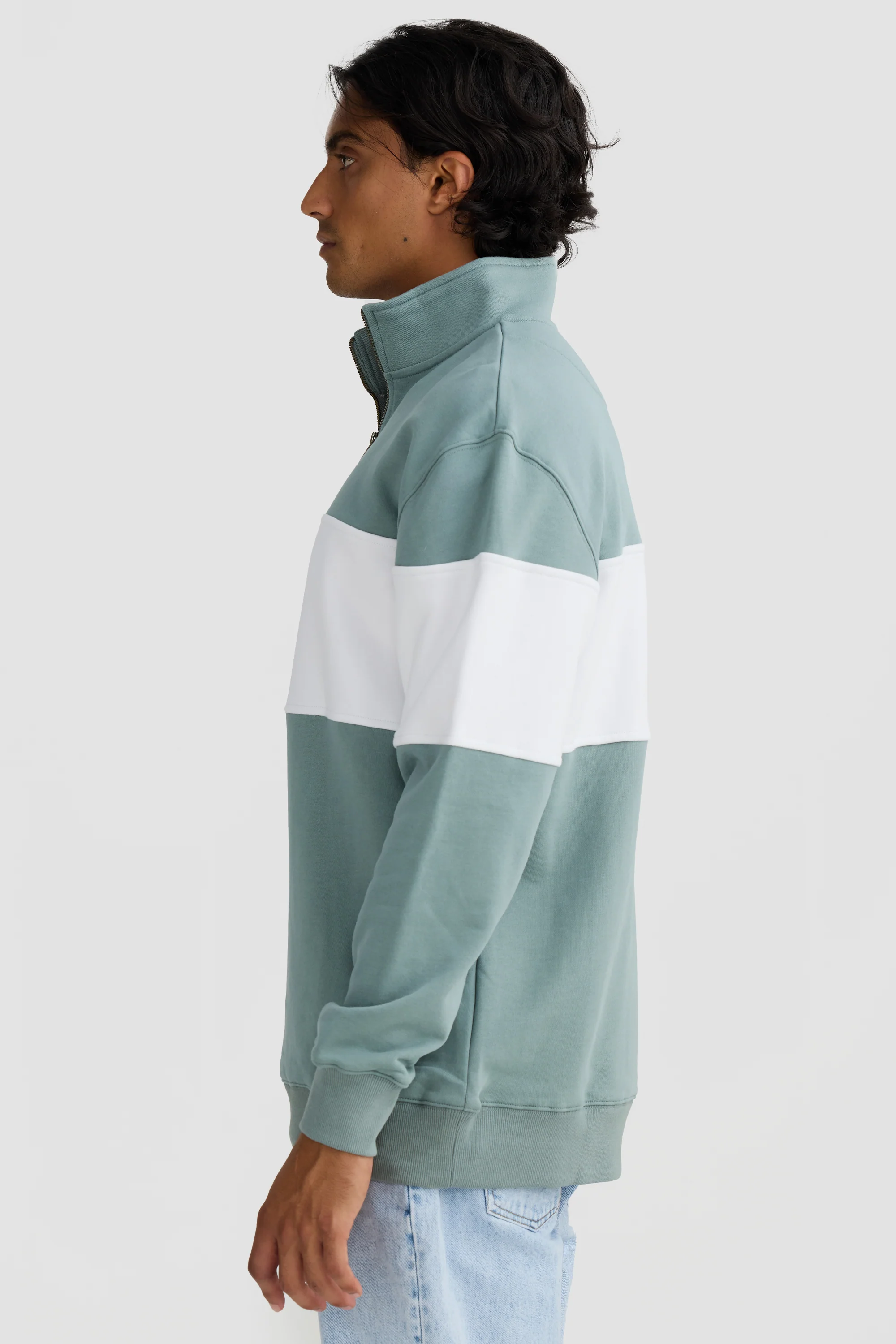 Panel Quarter Zip Seafoam - Image 3