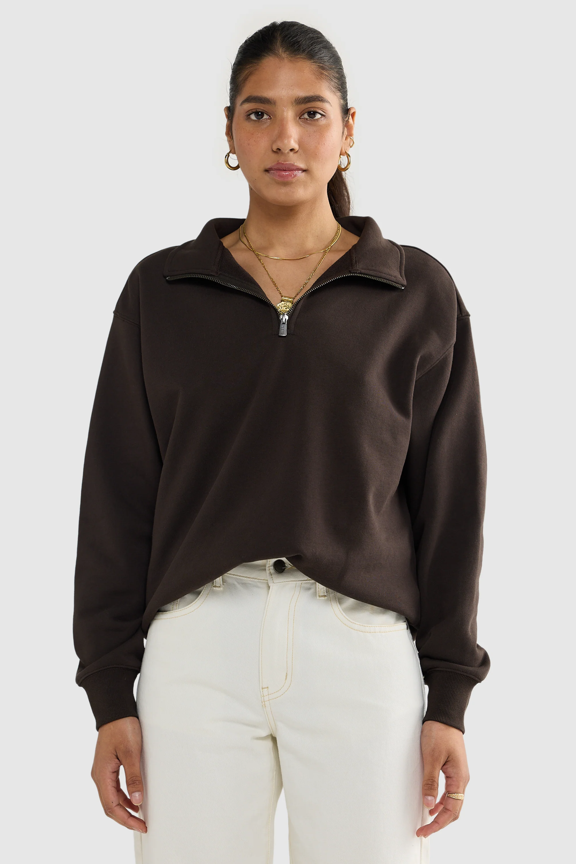 Quarter Zip Carob