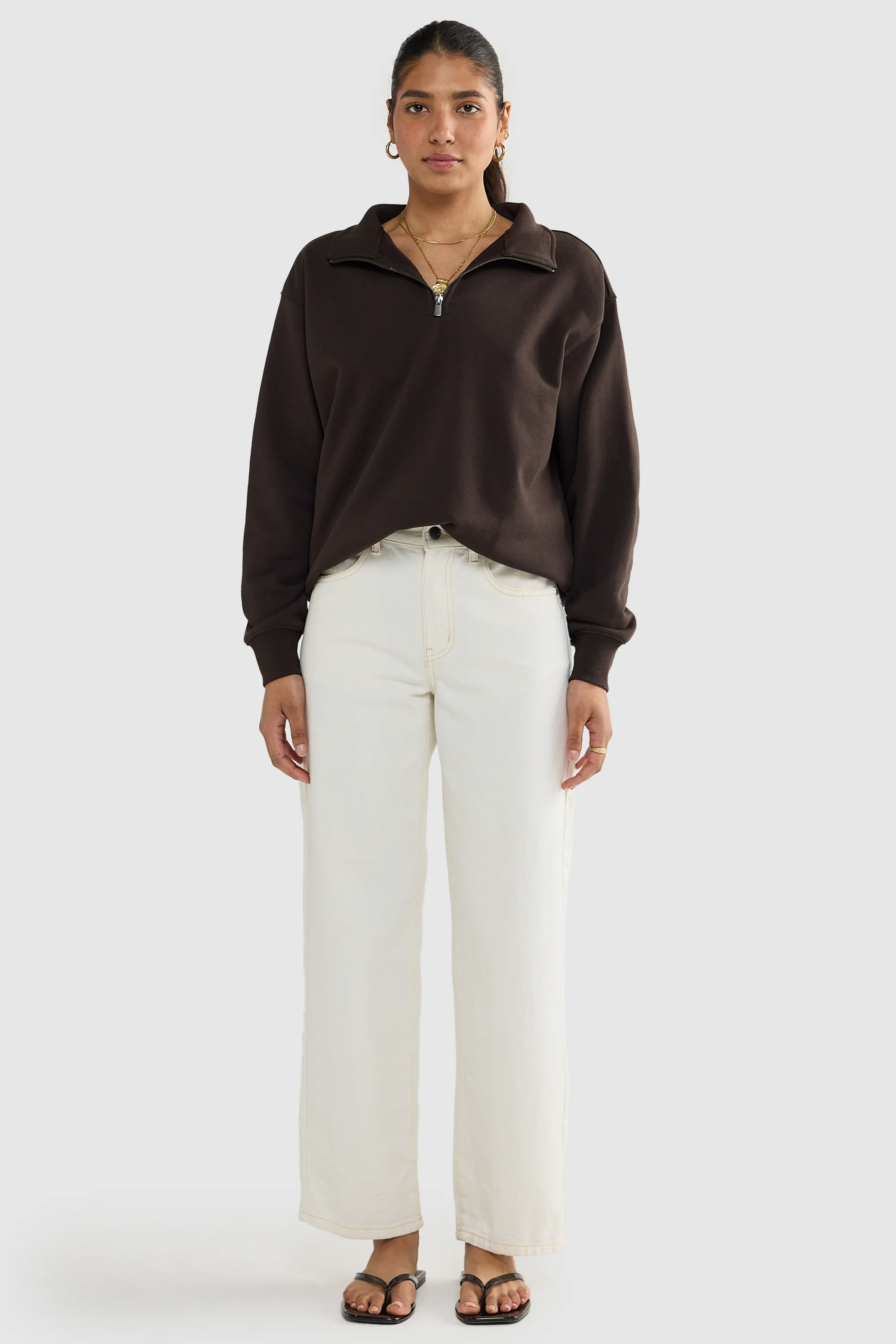 Quarter Zip Carob - Image 5