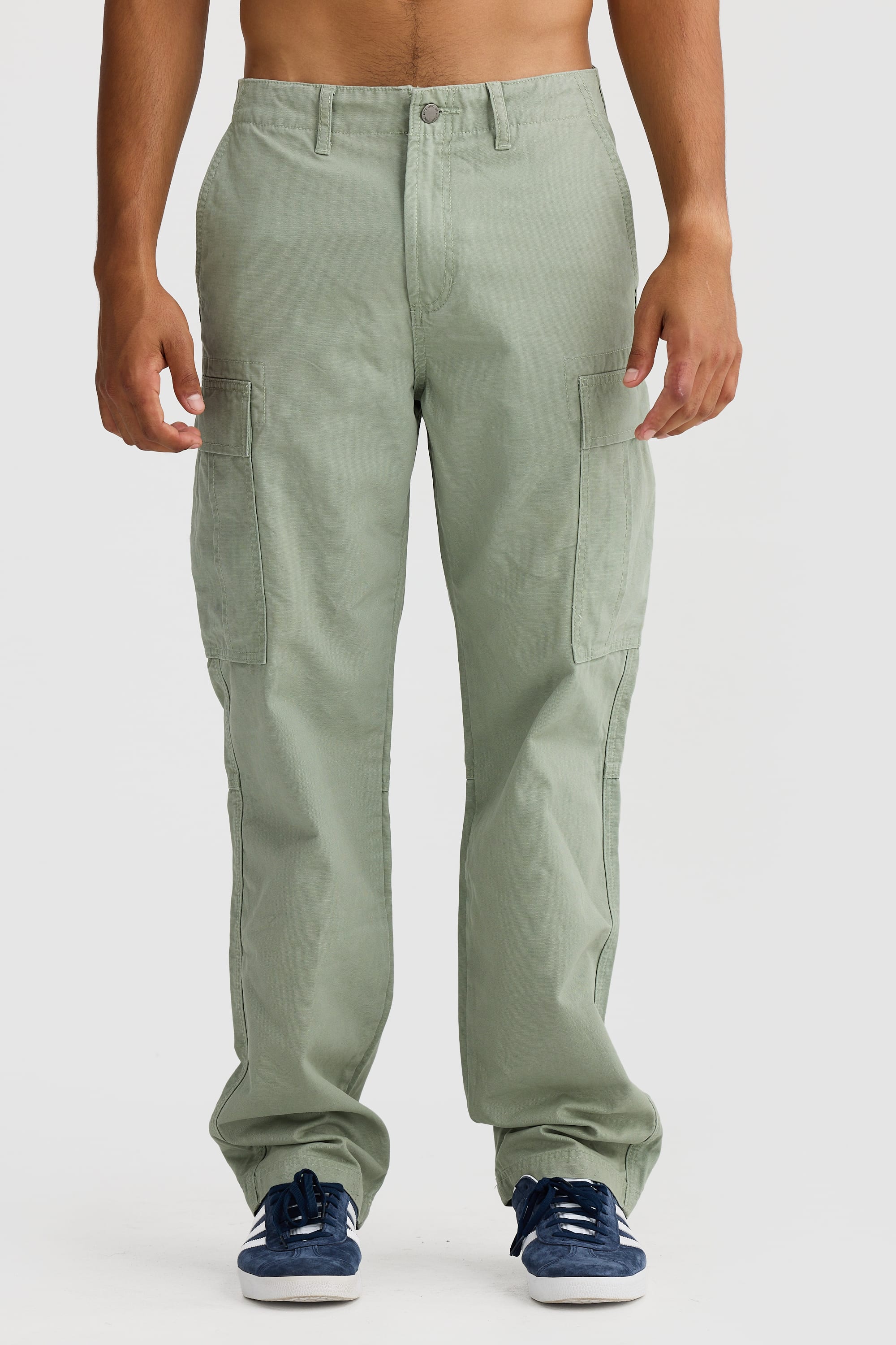 Relaxed Cargo Pants Olive - Image 3