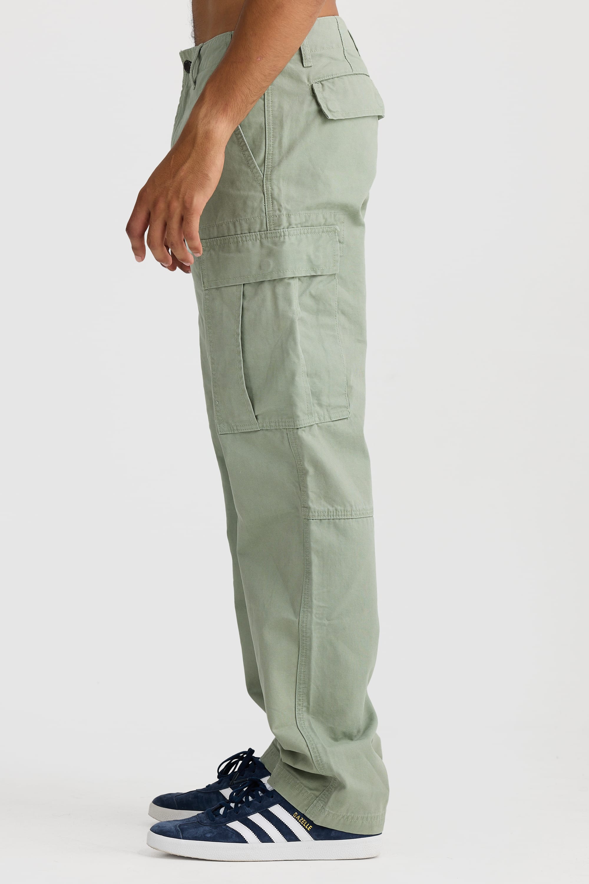 Relaxed Cargo Pants Olive - Image 4