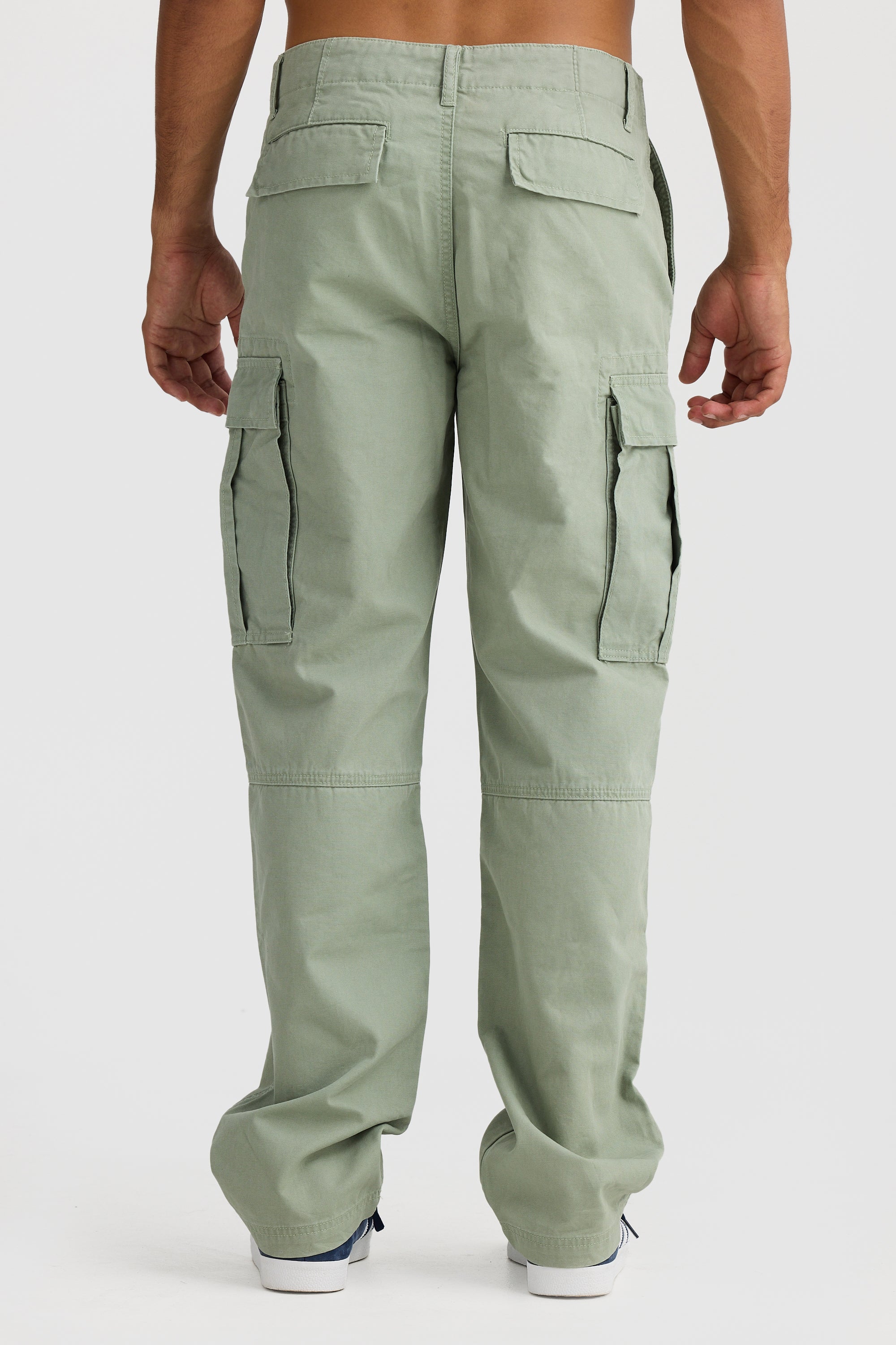 Relaxed Cargo Pants Olive - Image 5