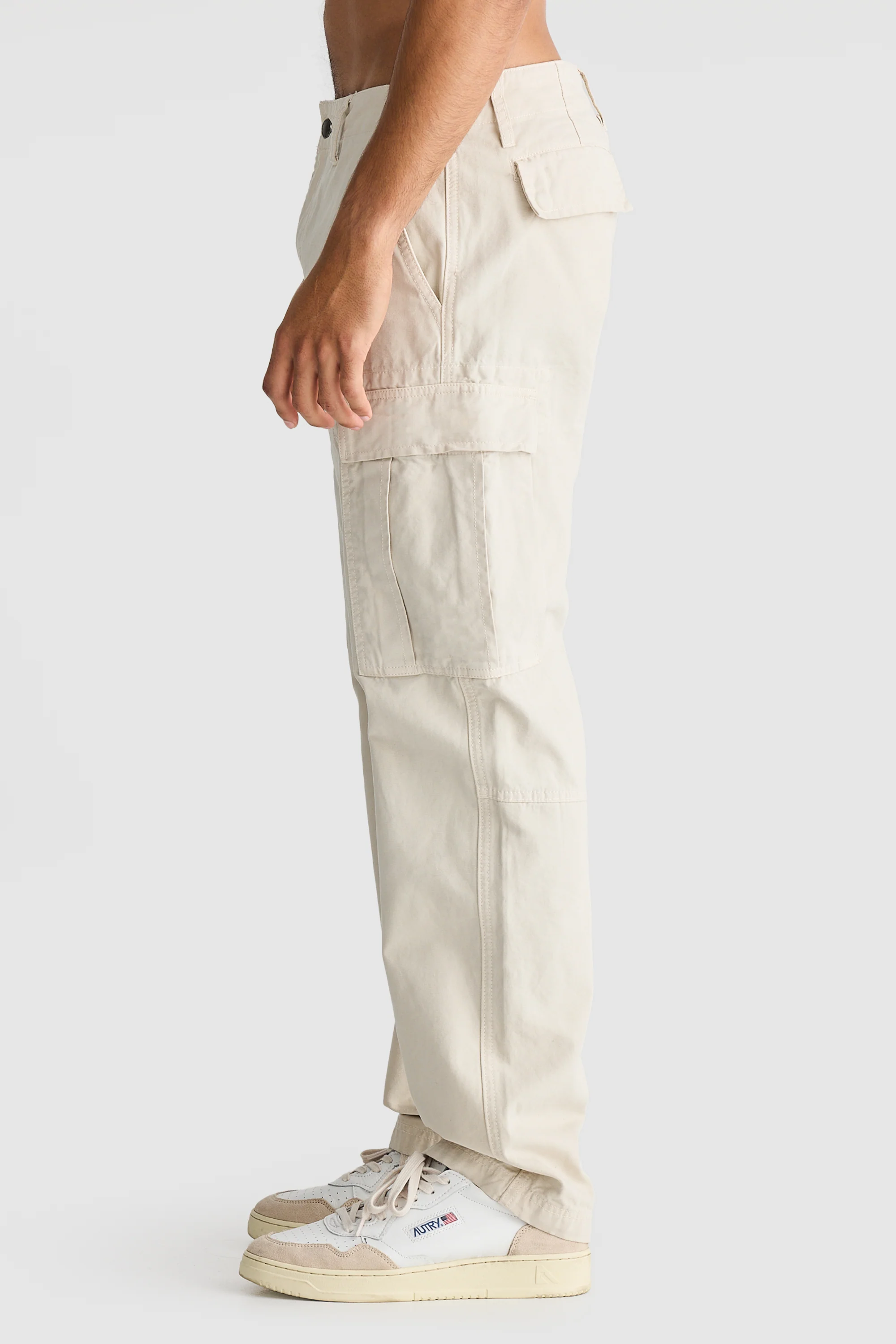 Relaxed Cargo Pants Stone - Image 4
