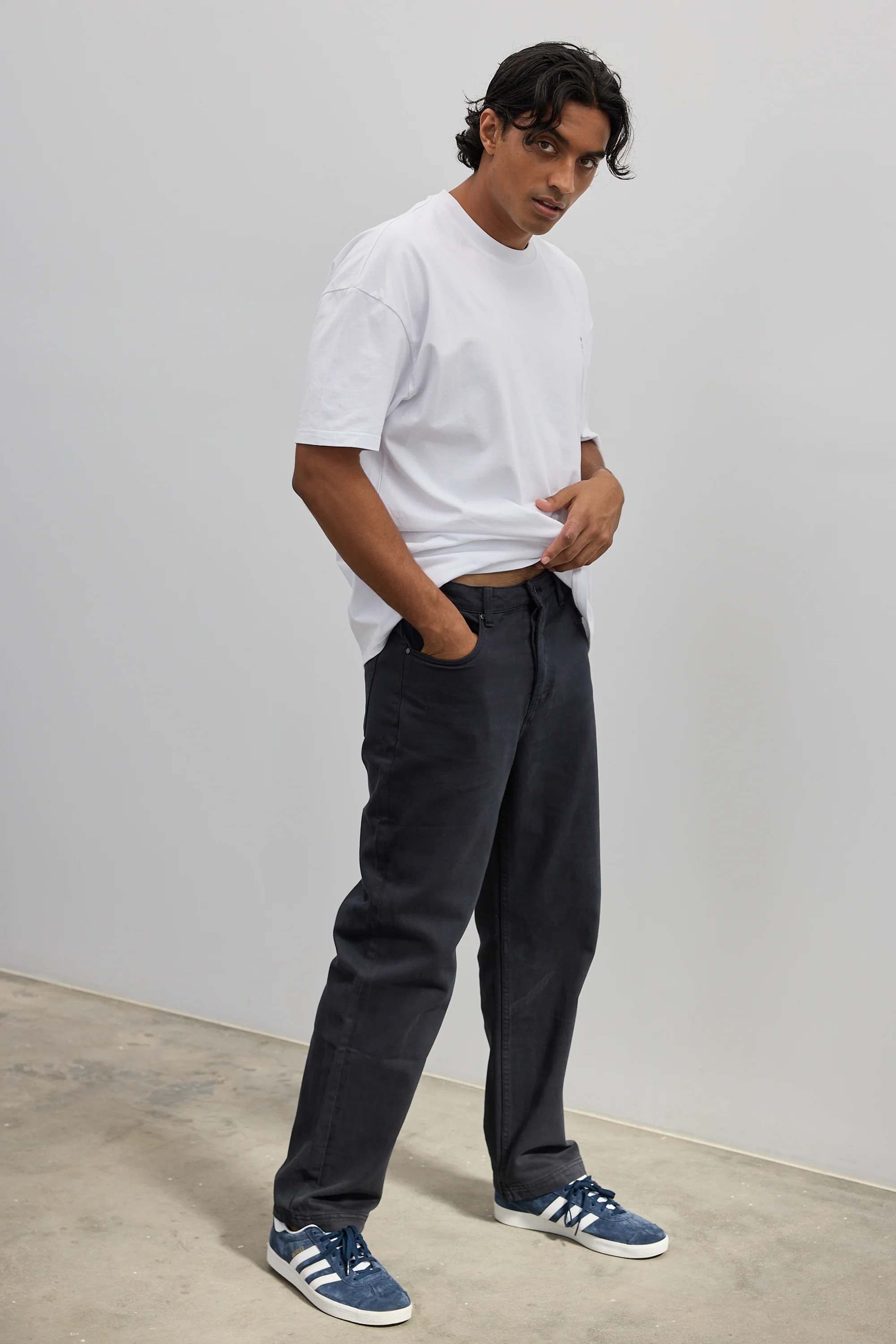 Relaxed Twill Pants Navy - Image 2