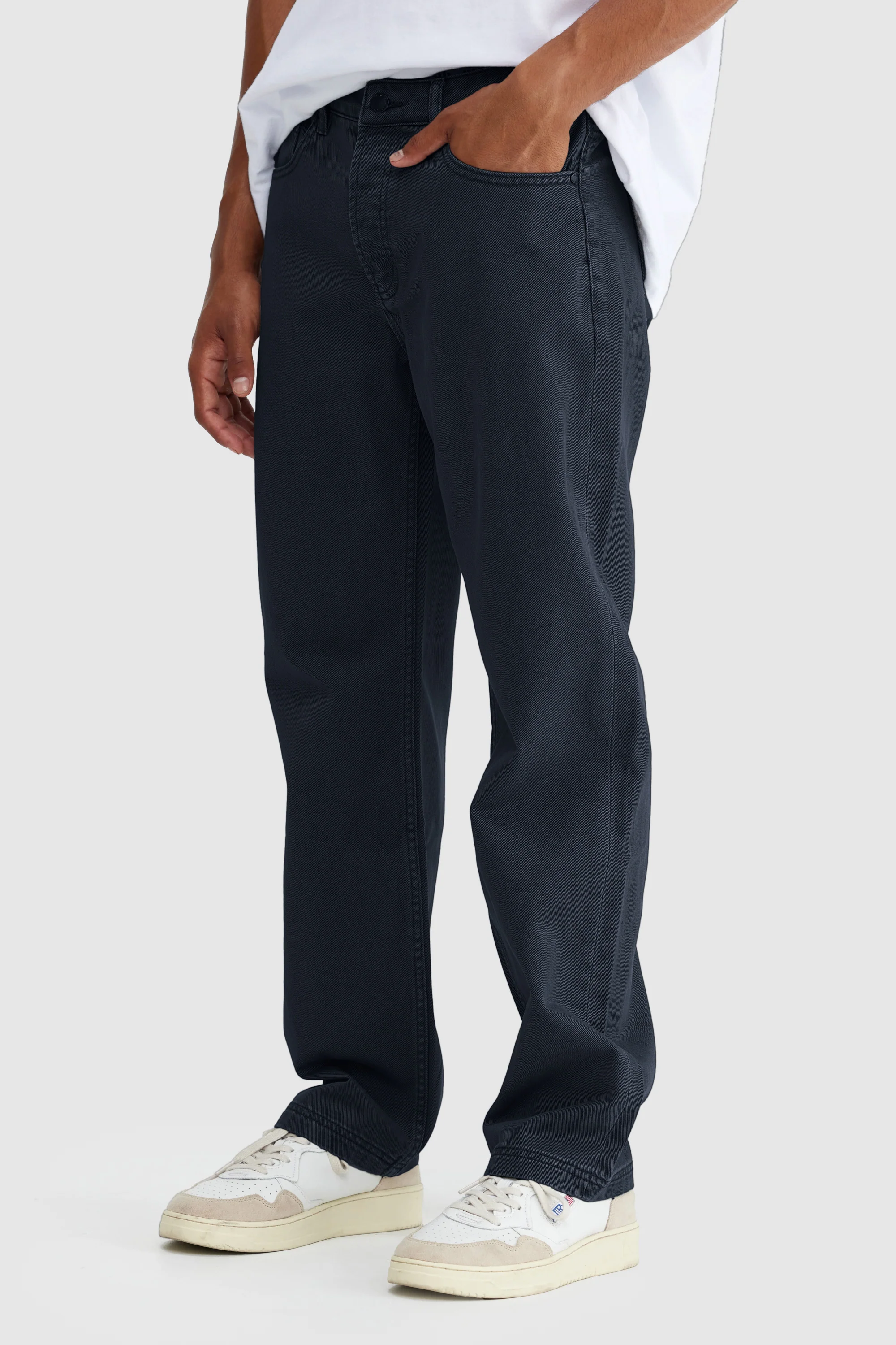 Relaxed Twill Pants Navy - Image 4