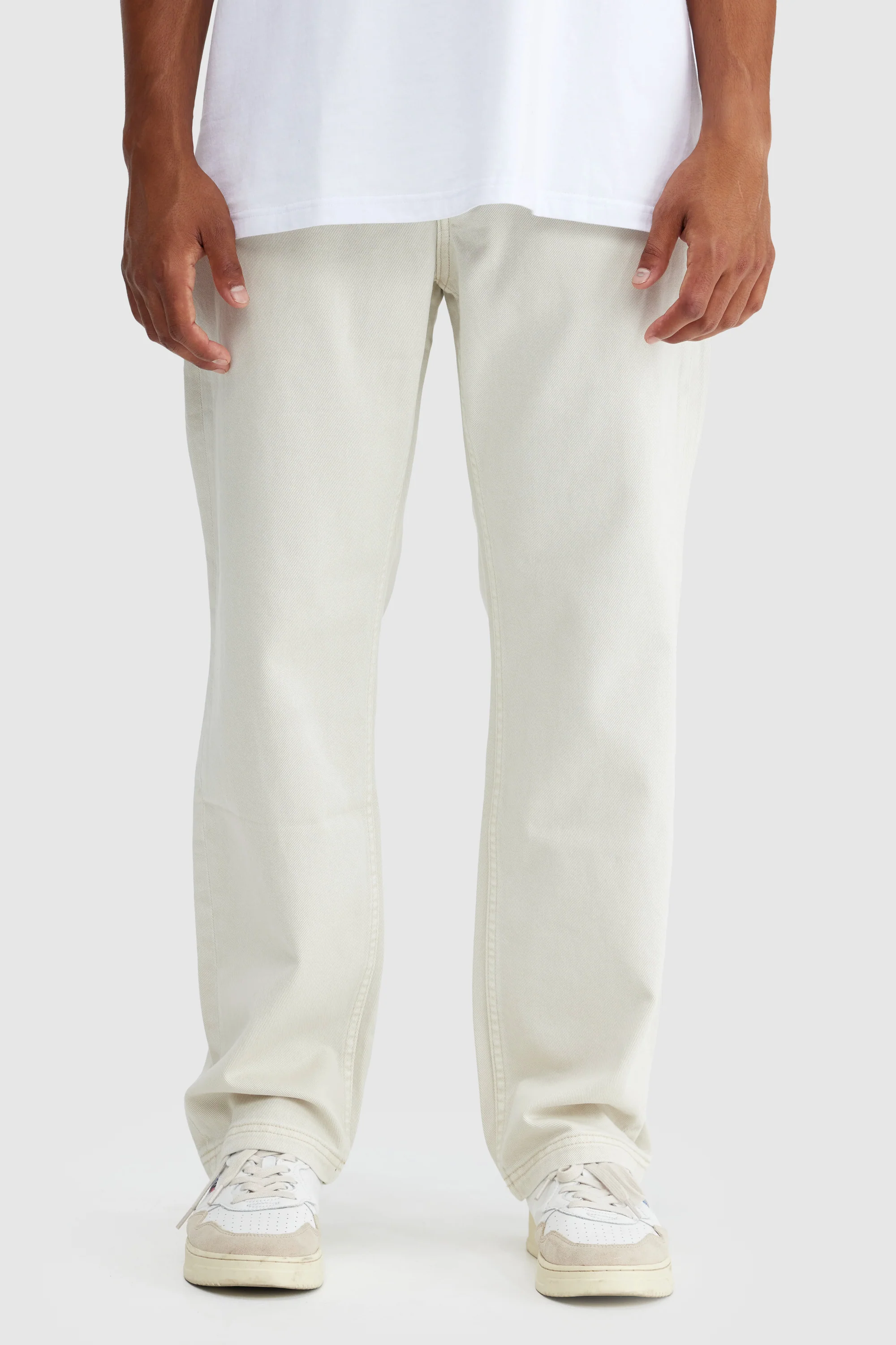 Relaxed Twill Pants Stone - Image 3
