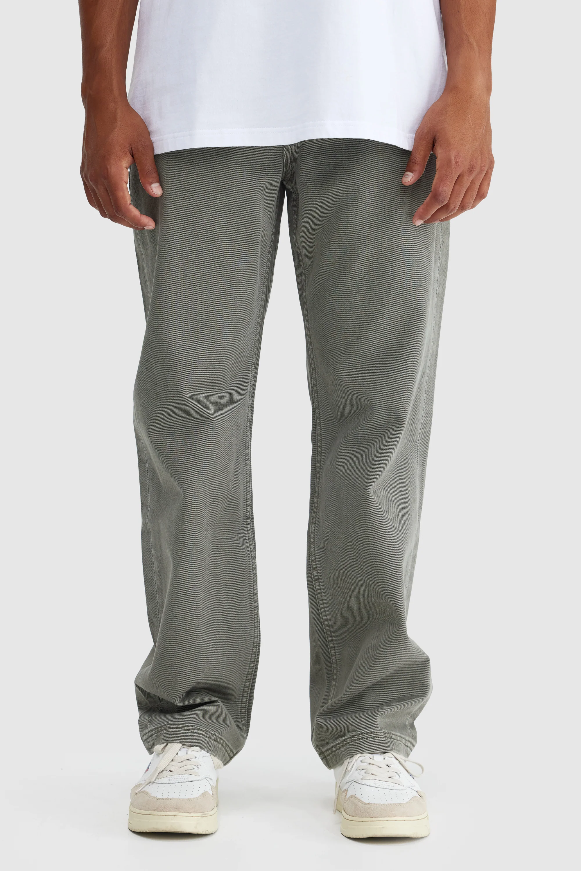 Relaxed Twill Pants Artichoke Green - Image 2