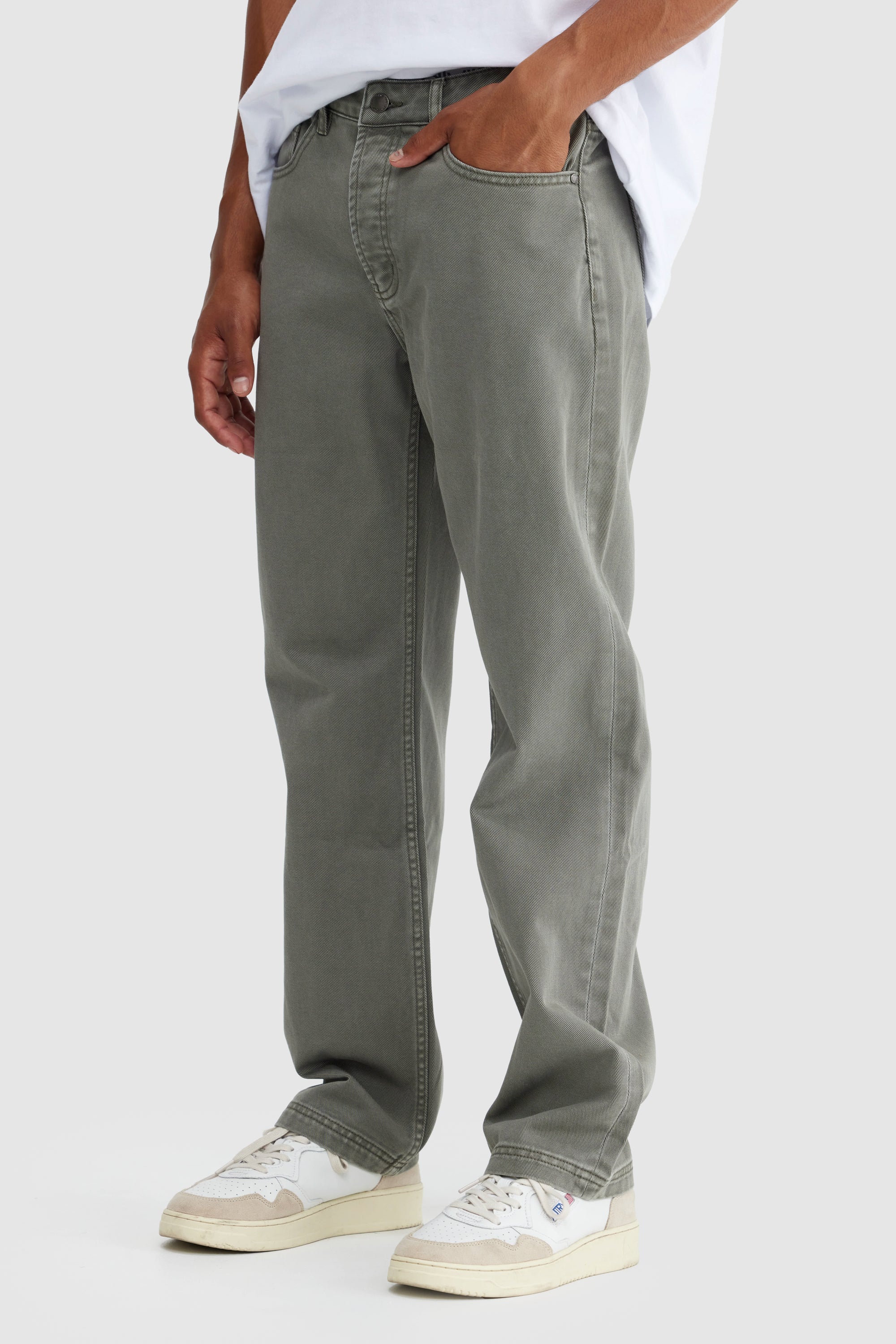 Relaxed Twill Pants Artichoke Green - Image 3