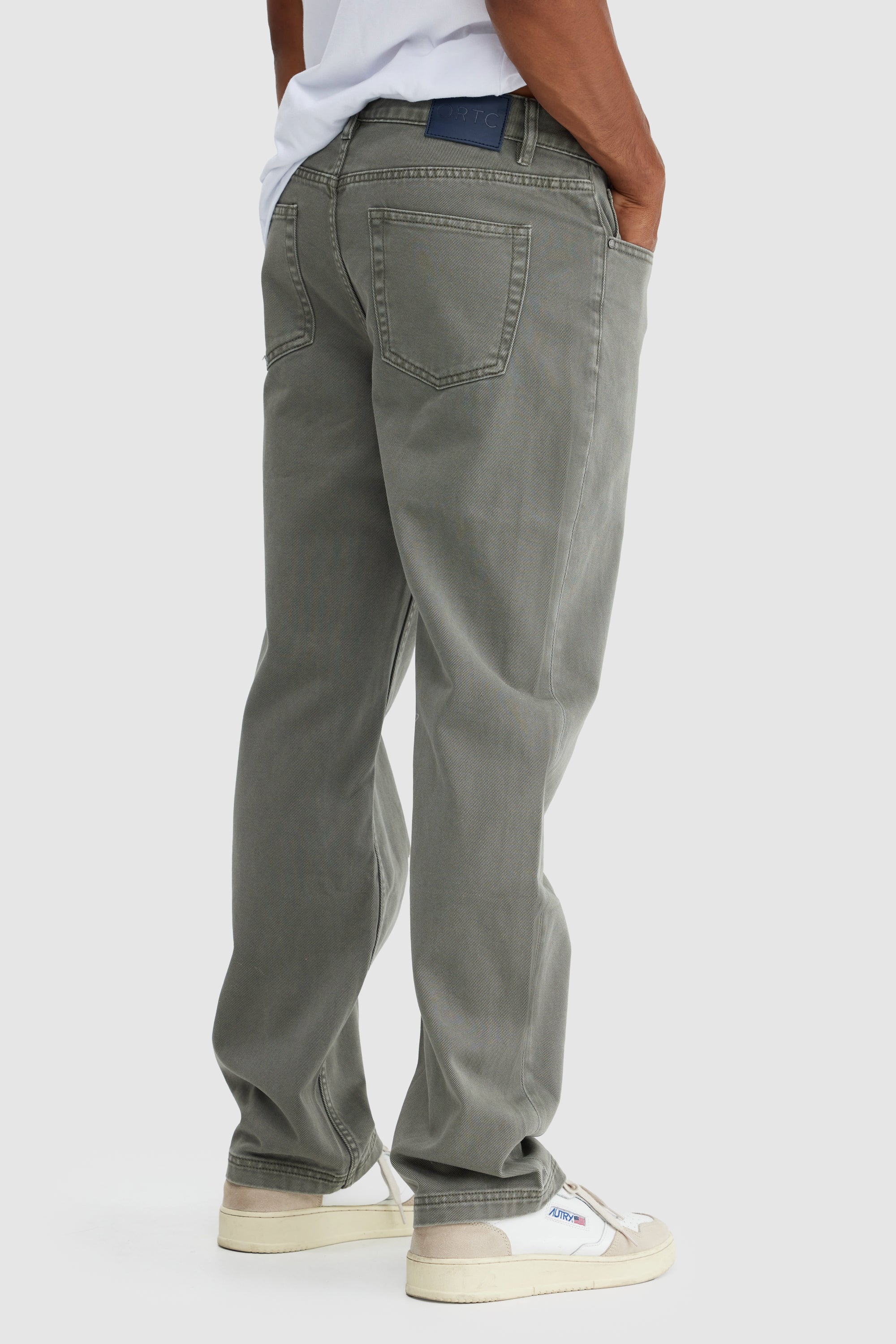 Relaxed Twill Pants Artichoke Green - Image 6