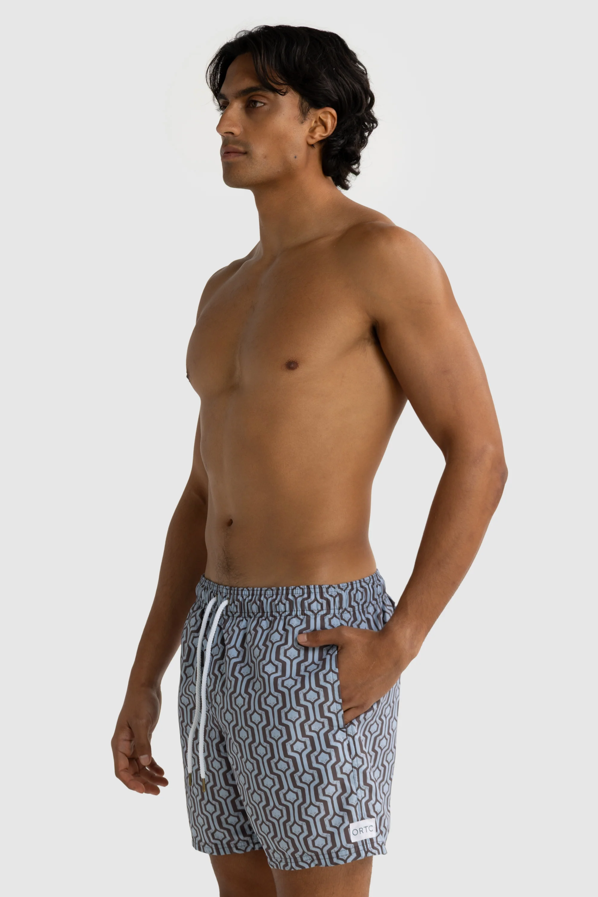 Santorini Swim Shorts Bark & Mist Blue - Image 5