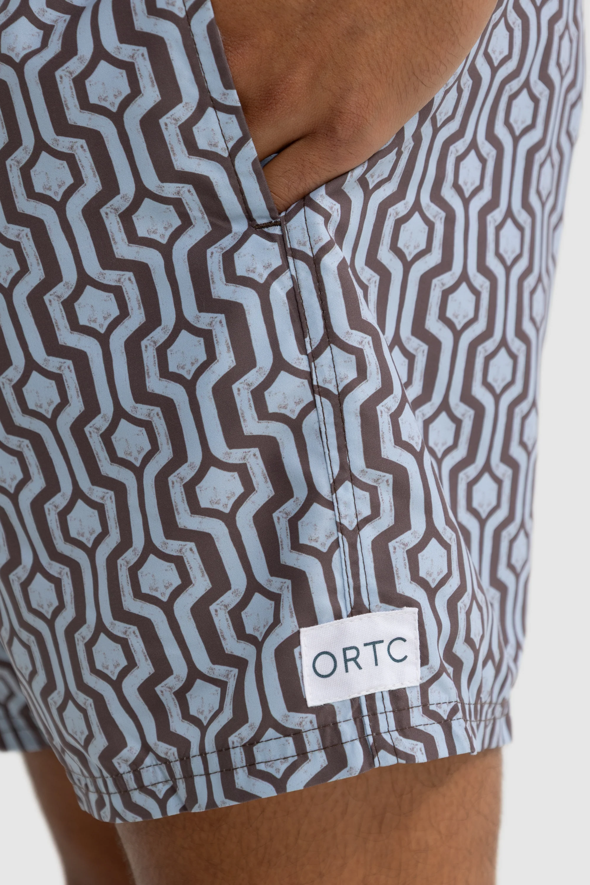 Santorini Swim Shorts Bark & Mist Blue - Image 6