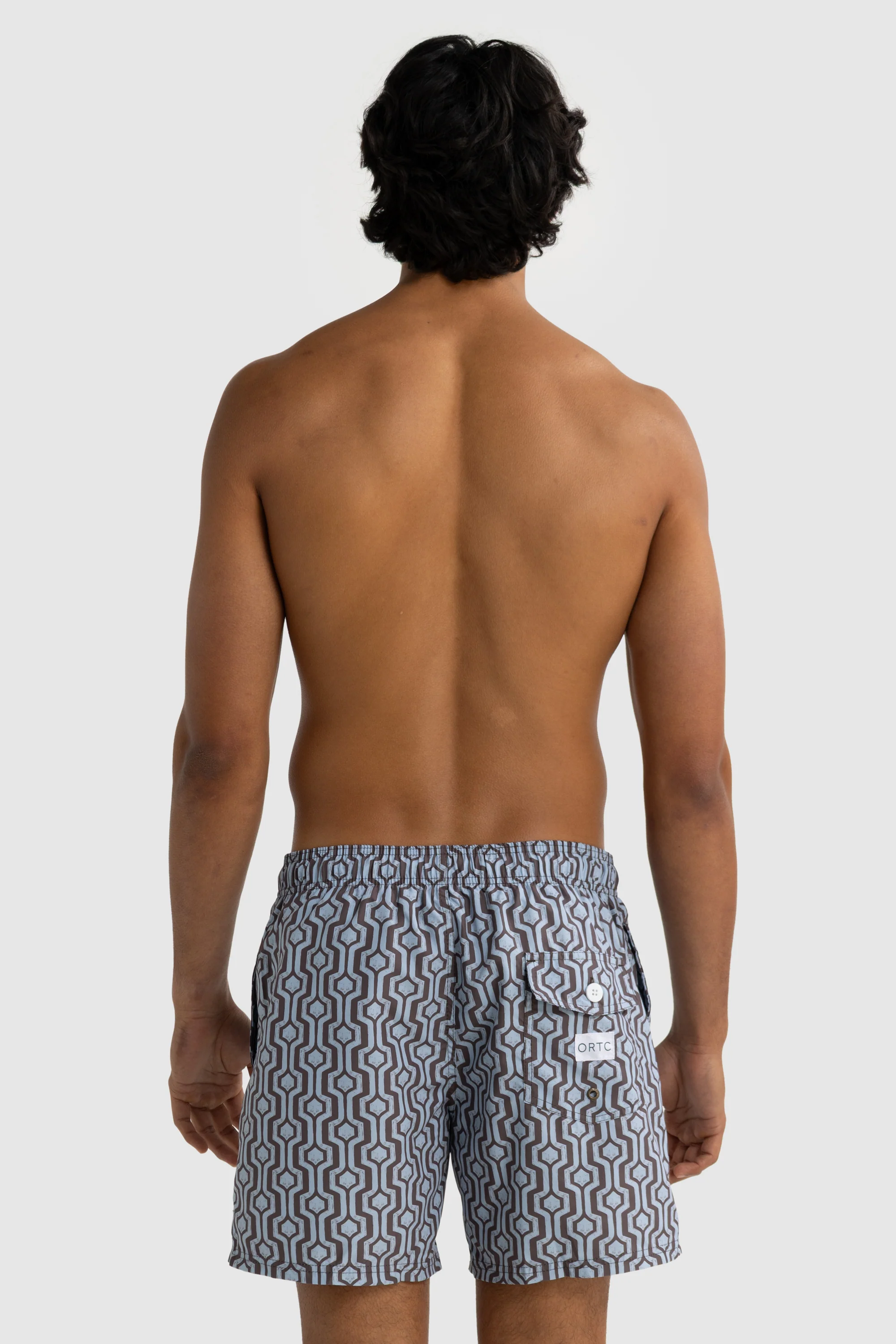 Santorini Swim Shorts Bark & Mist Blue - Image 7